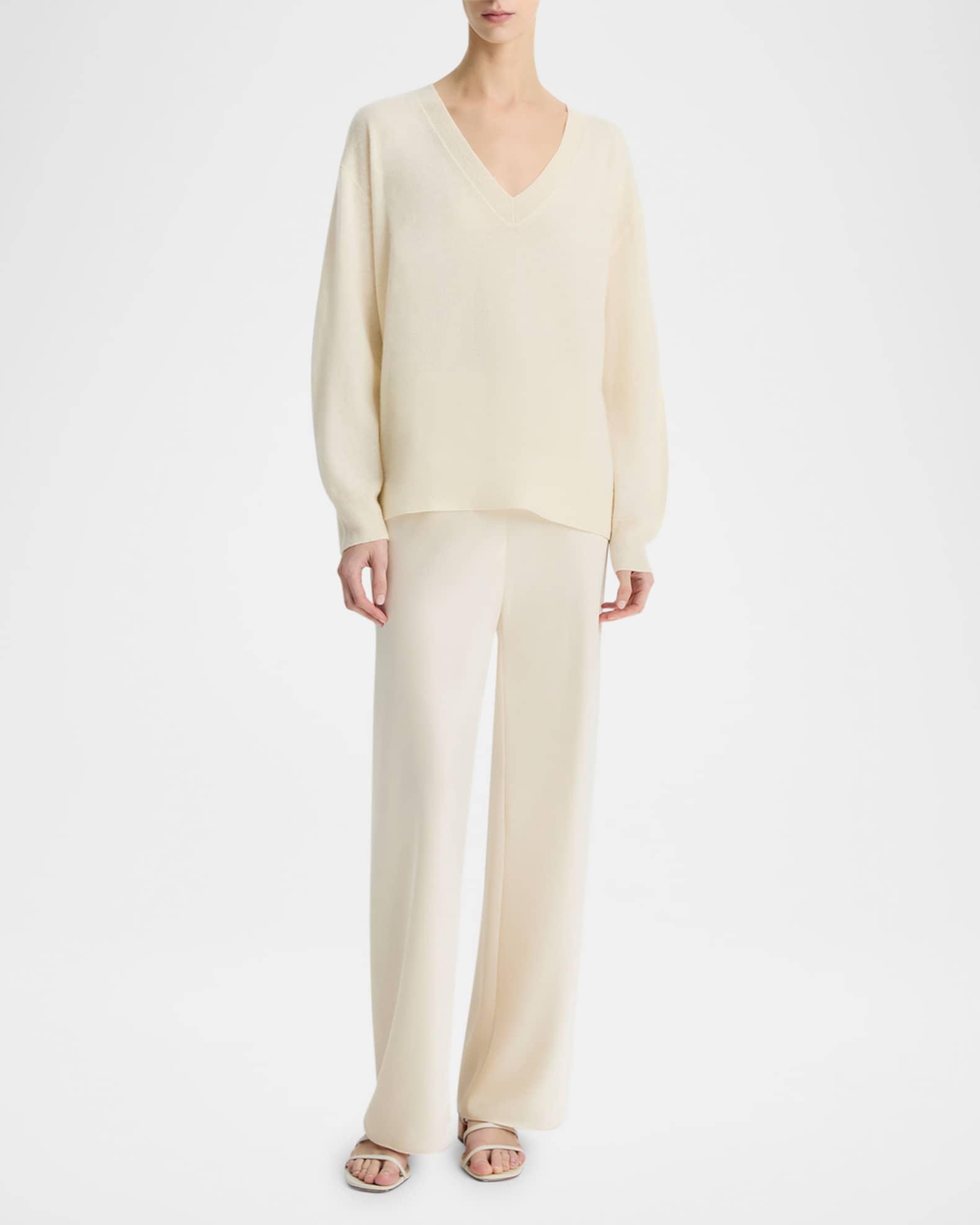 Silk-Cashmere Deep V Sweater Product Image