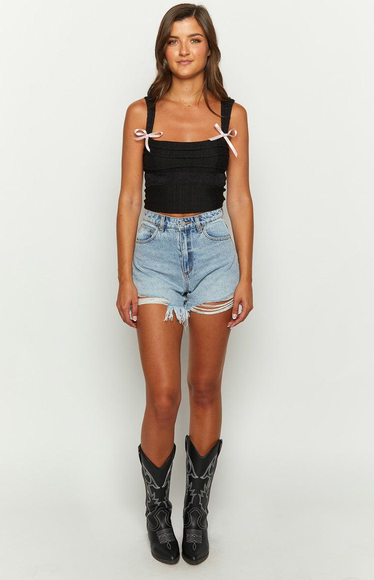 Vida Black Bow Top Girls Product Image
