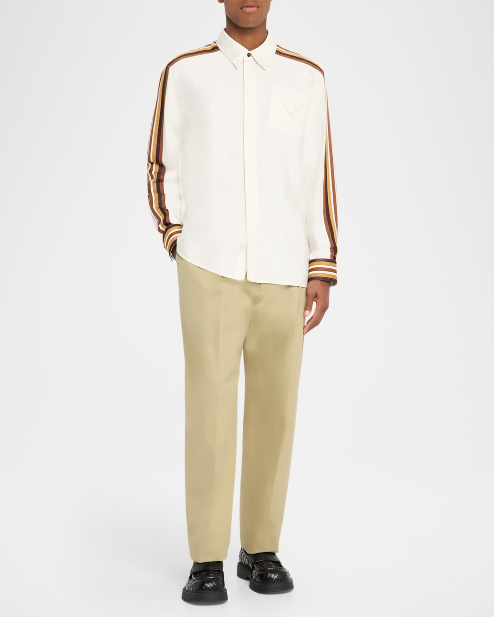 Men's Textured Stripe Sport Shirt Product Image