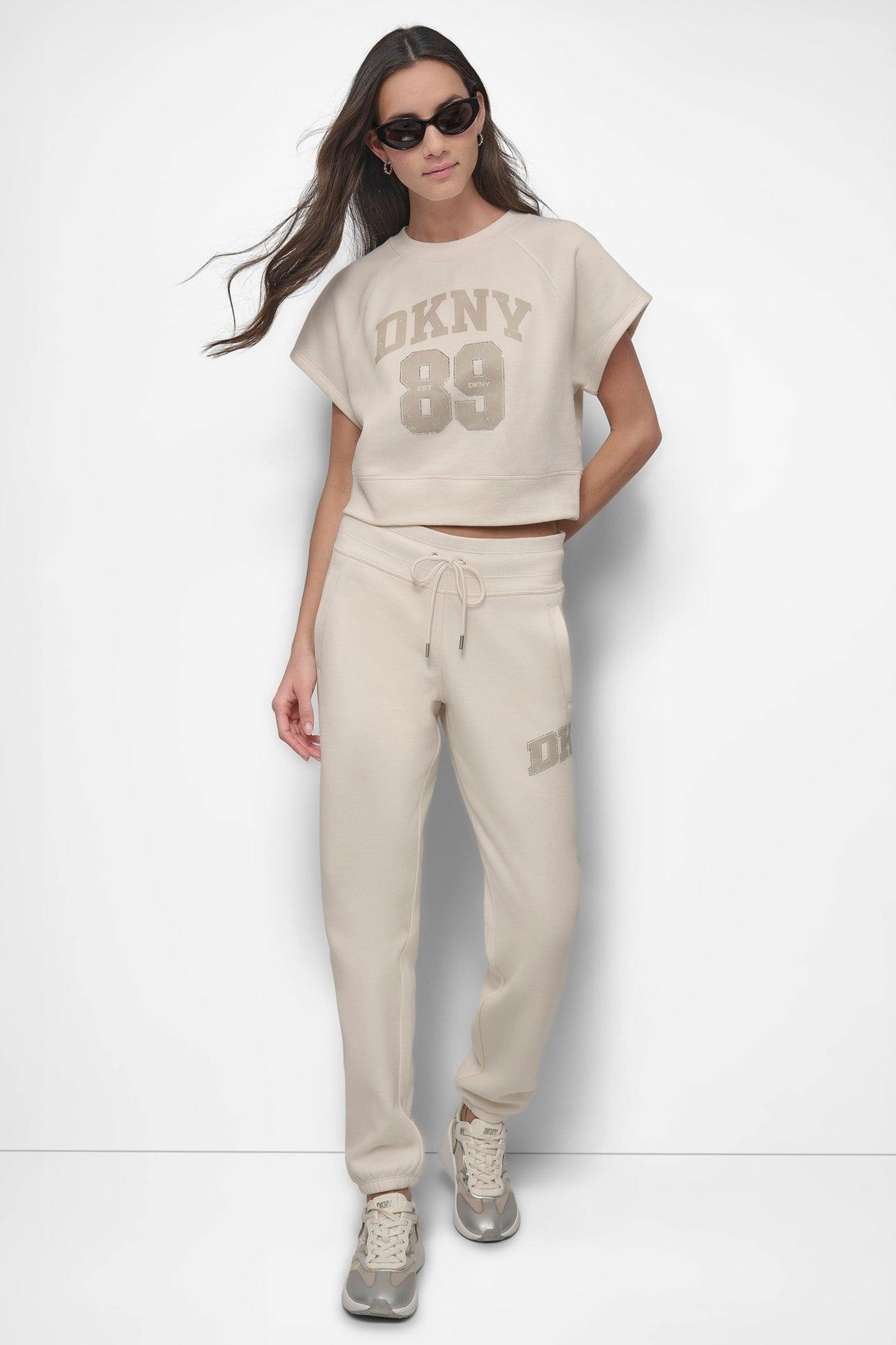 ARCHED DKNY 89 DISTRESSED RHINESTONE LOGO RELAXED Product Image