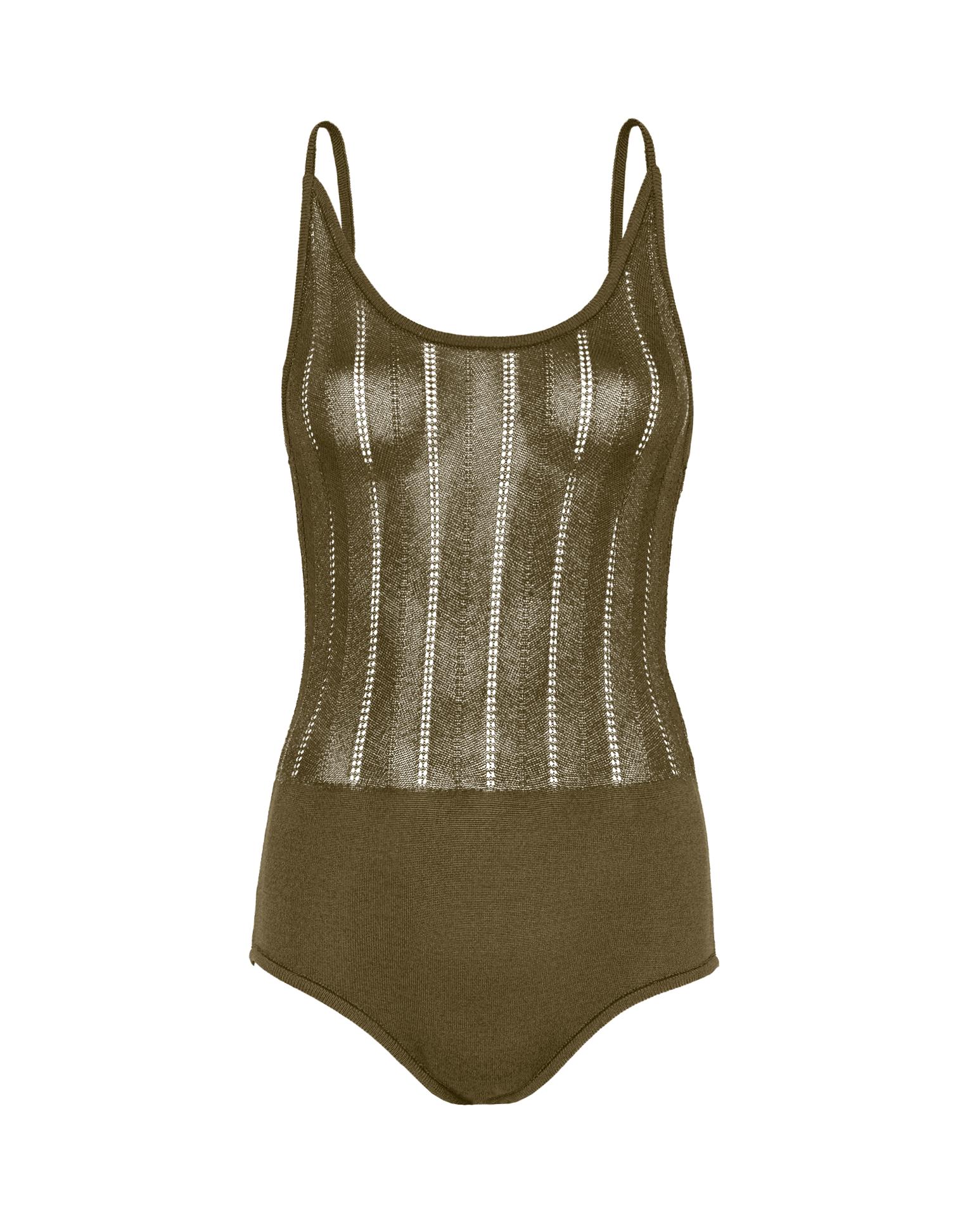 Knit Elba Bodysuit - Evergreen Product Image