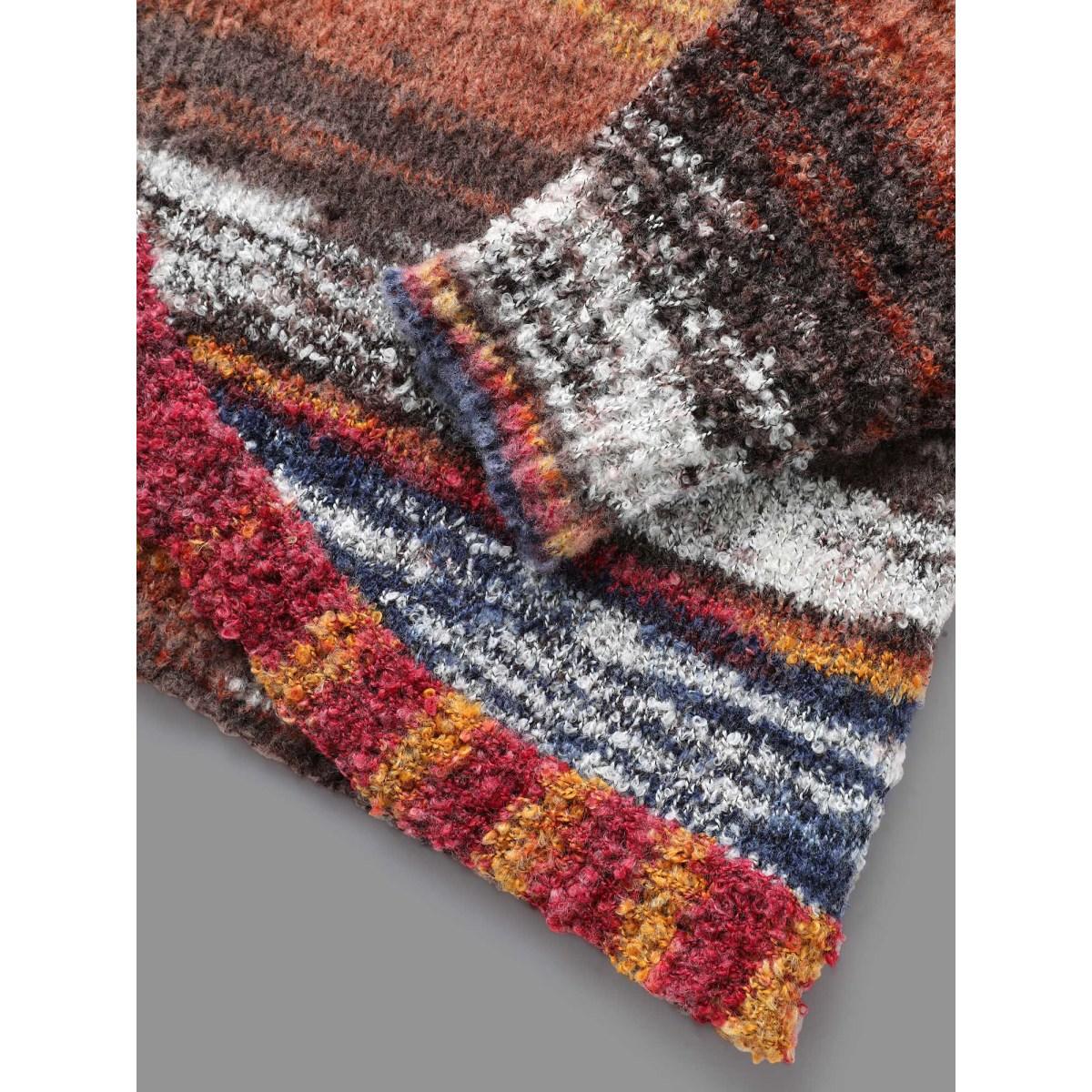 Plus Size Ombre Open Front Curved Hem Cardigan Multicolor Women Leisure Loose Long Sleeve Casual Cardigans BloomChic 12/L Product Image