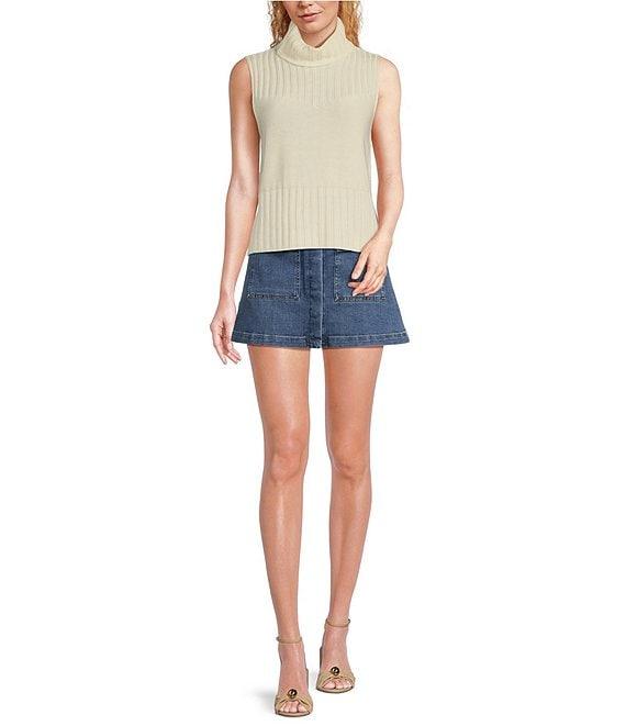 Chelsea & Violet Rosie Turtleneck Sleeveless Wool Blend Sweater Tank Product Image