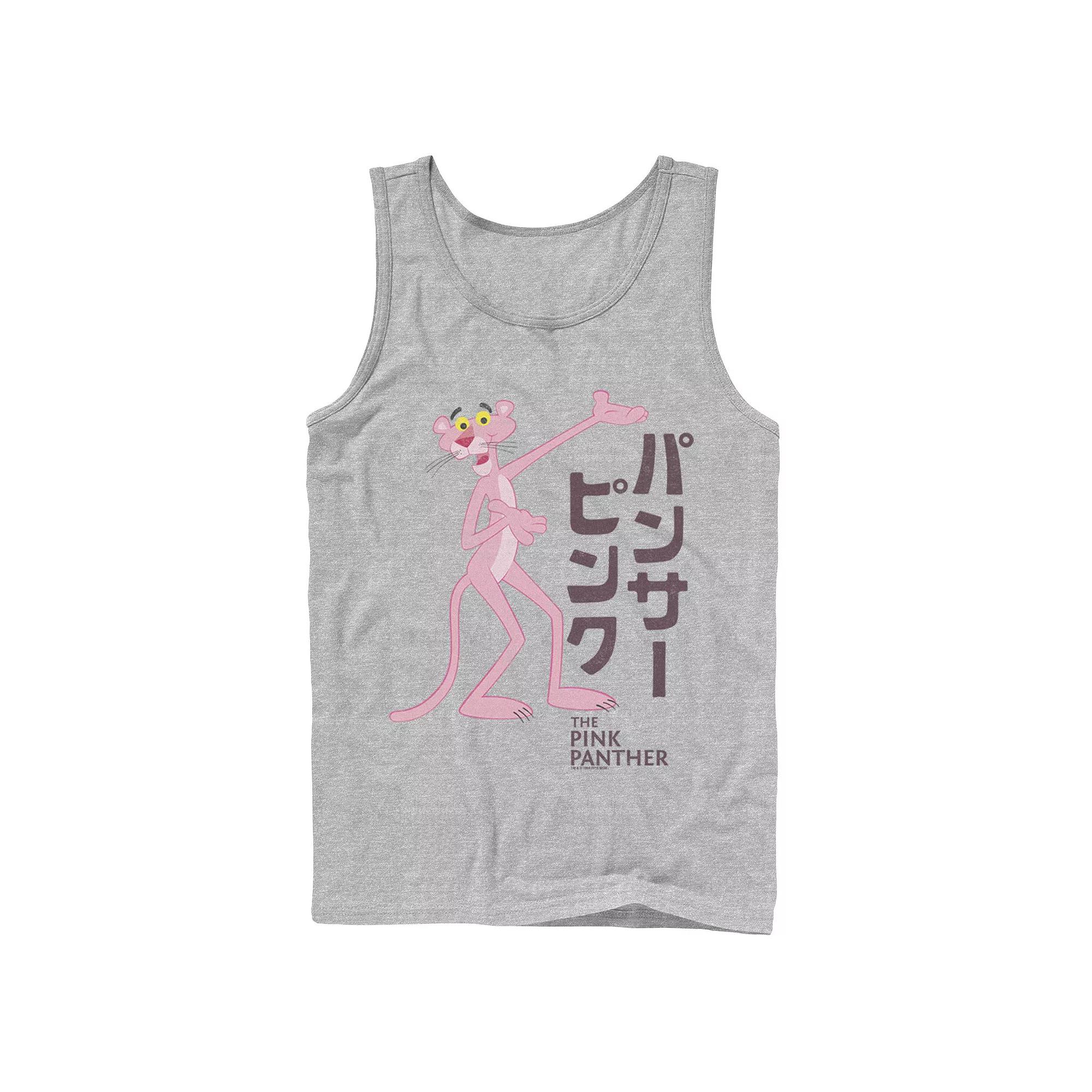 Men's Pink Panther Kanji Portrait Logo Tank Top, Size: Large, Ath Product Image