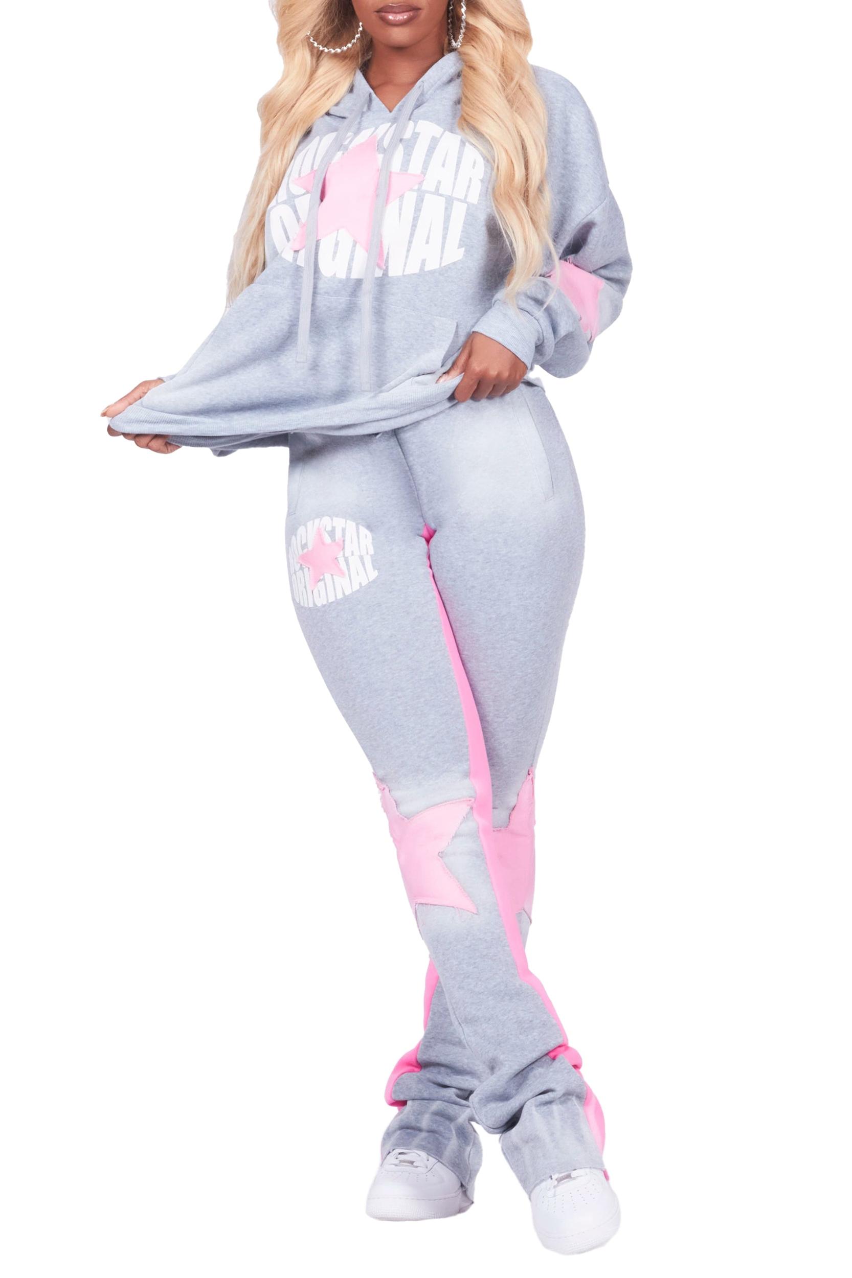 Kaliyah Heather Grey Super Stacked Trackset Female Product Image