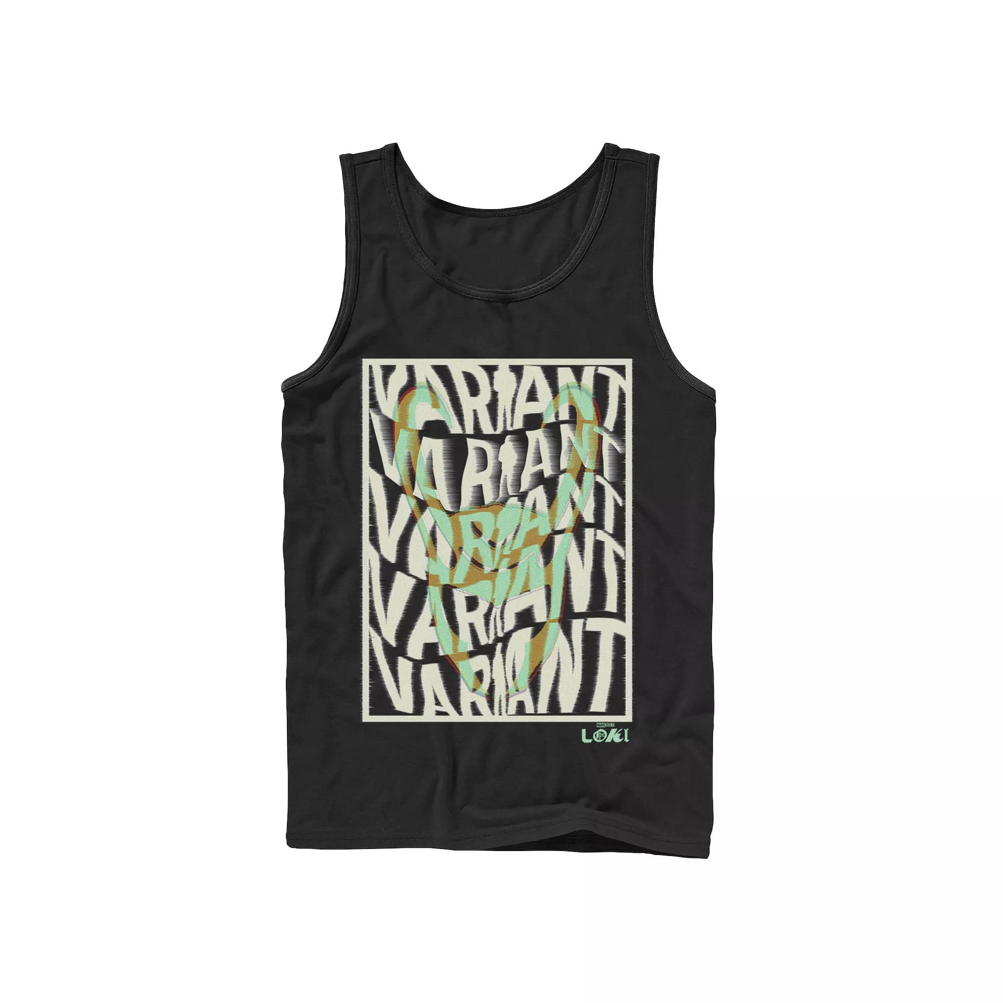 Men's Marvel Loki Variant Word Stack Square Loki Horns Tank Top, Boy's,  Product Image