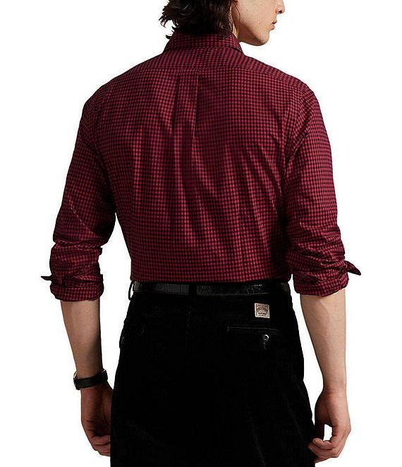 Polo Ralph Lauren Classic-Fit Plaid Twill Mini-Check Long-Sleeve Woven Shirt Product Image