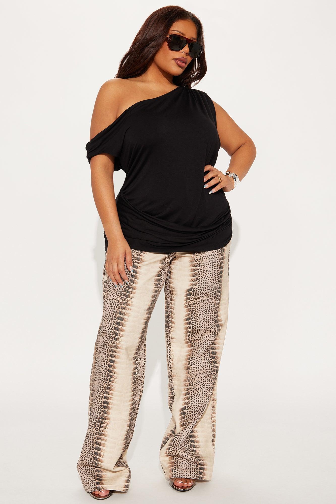 Embrace Her Double Lined Off Shoulder Top - Black Female Product Image