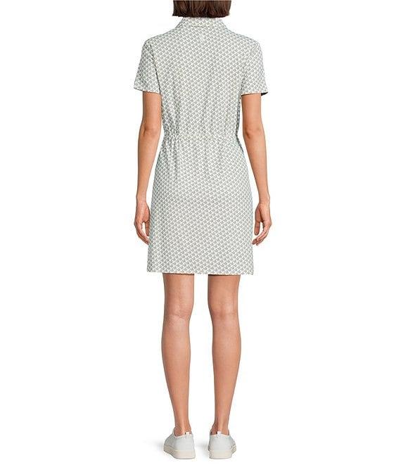 Tommy Bahama Abby Puerto Palms Point Collar Drawstring Waist Short Sleeve Dress Product Image