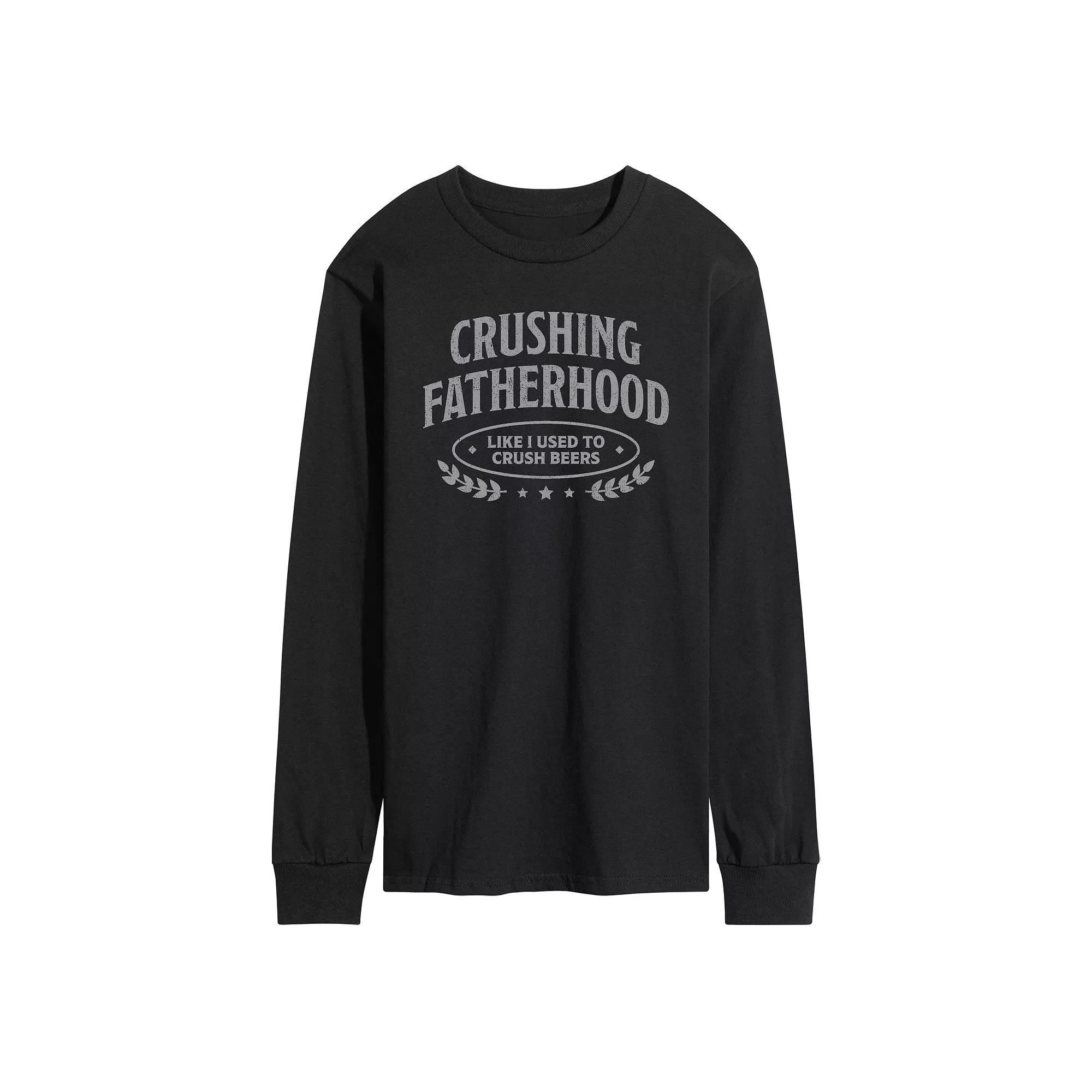Men's Crushing Fatherhood Long Sleeve Graphic Tee,  Product Image