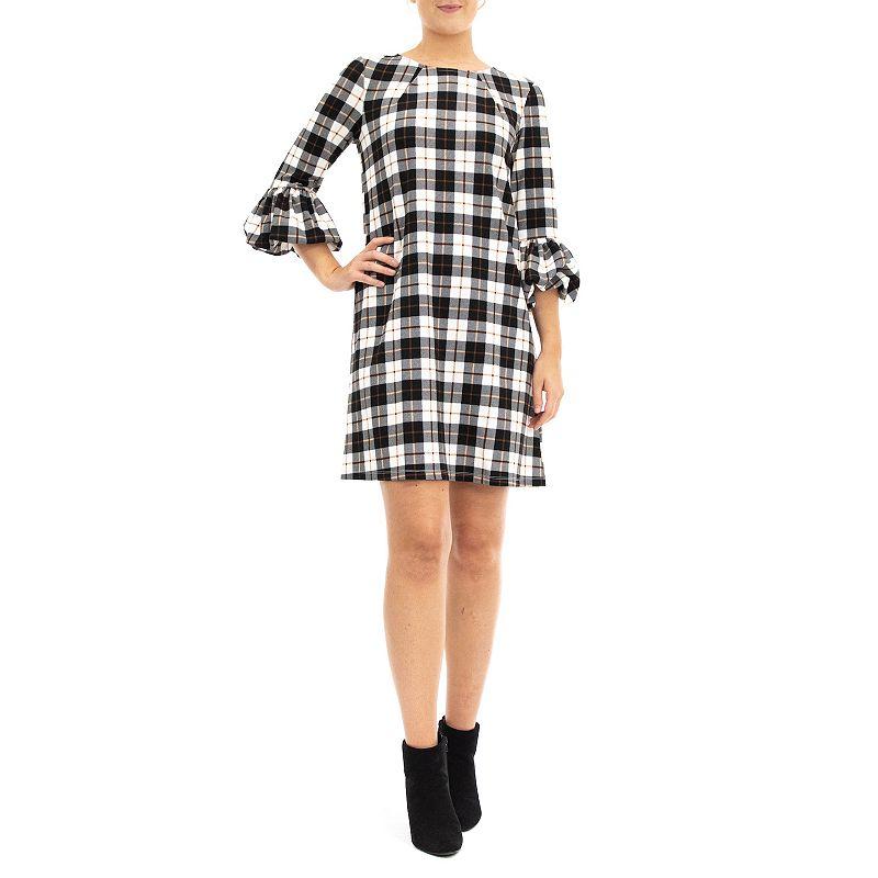 Women's Nina Leonard Crepe Balloon Sleeve Dress,  Product Image