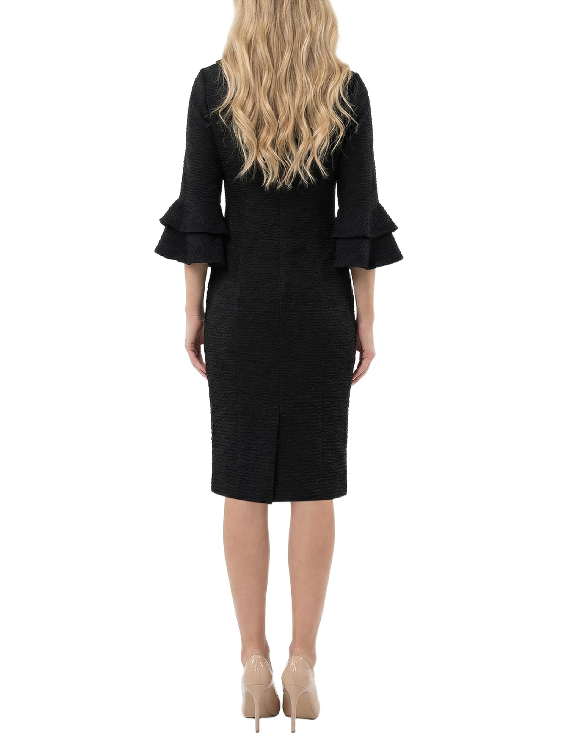 NY Collection Petite 3/4 Sleeve Shawl Collar Dress Product Image
