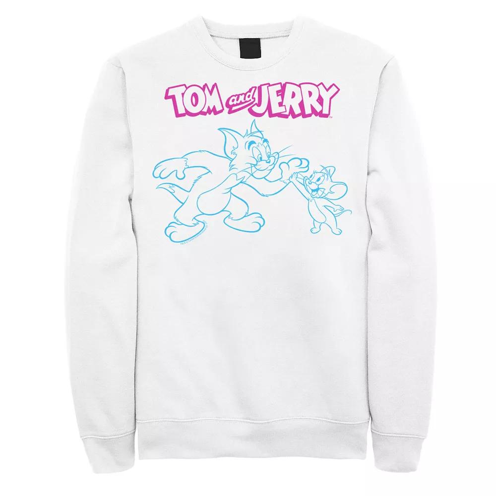 Mens Tom And Jerry High Five Line Art Sweatshirt, Men's,  Product Image