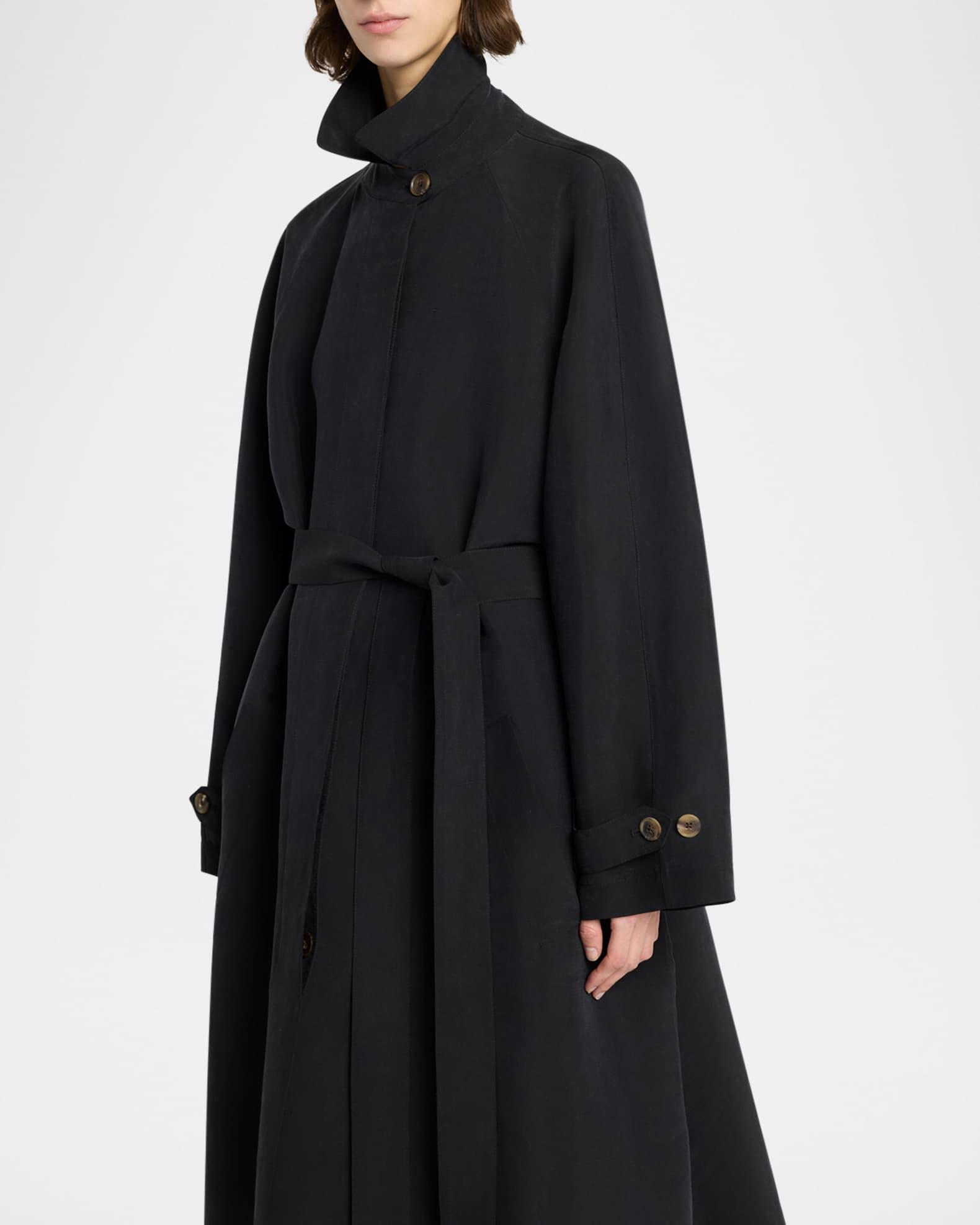 Ryo Beled Long Silk Trench Coat Product Image