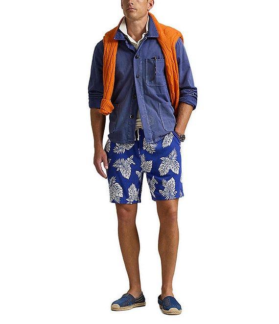 Polo Ralph Lauren Monstera-Print Spa Terry 7.5#double; Inseam Shorts Product Image