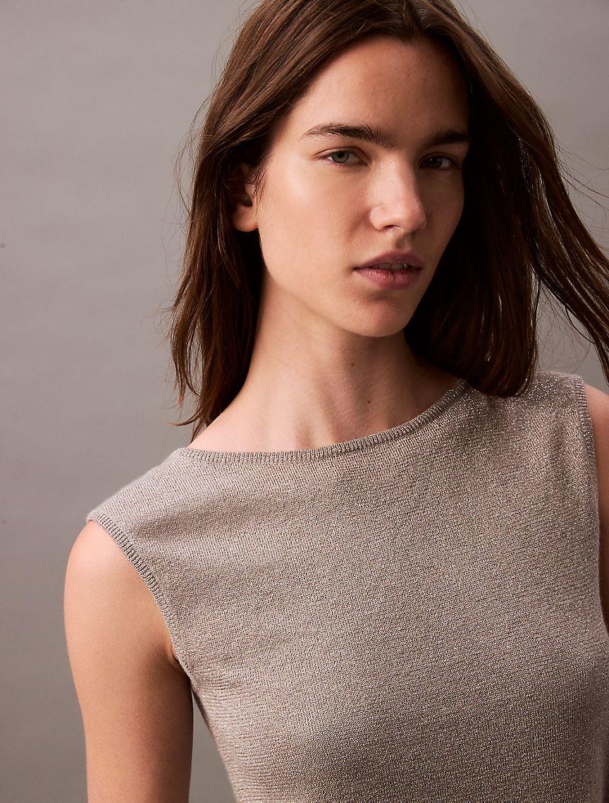 Lurex Sleeveless Pullover Top Product Image