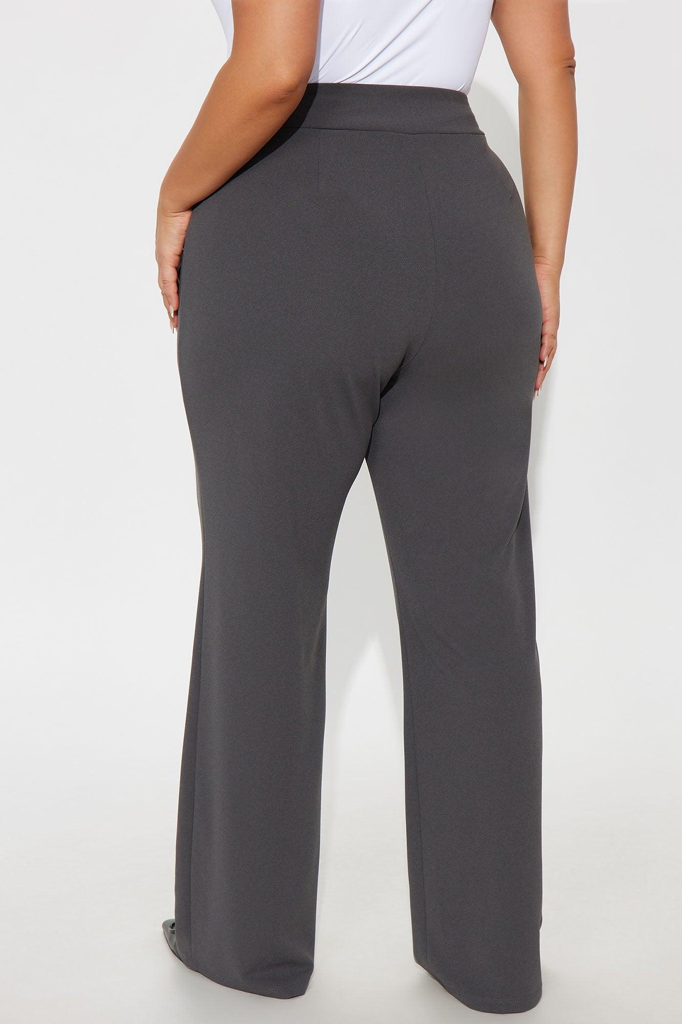 Office Tea Straight Leg Trouser Pant - Charcoal Female Product Image