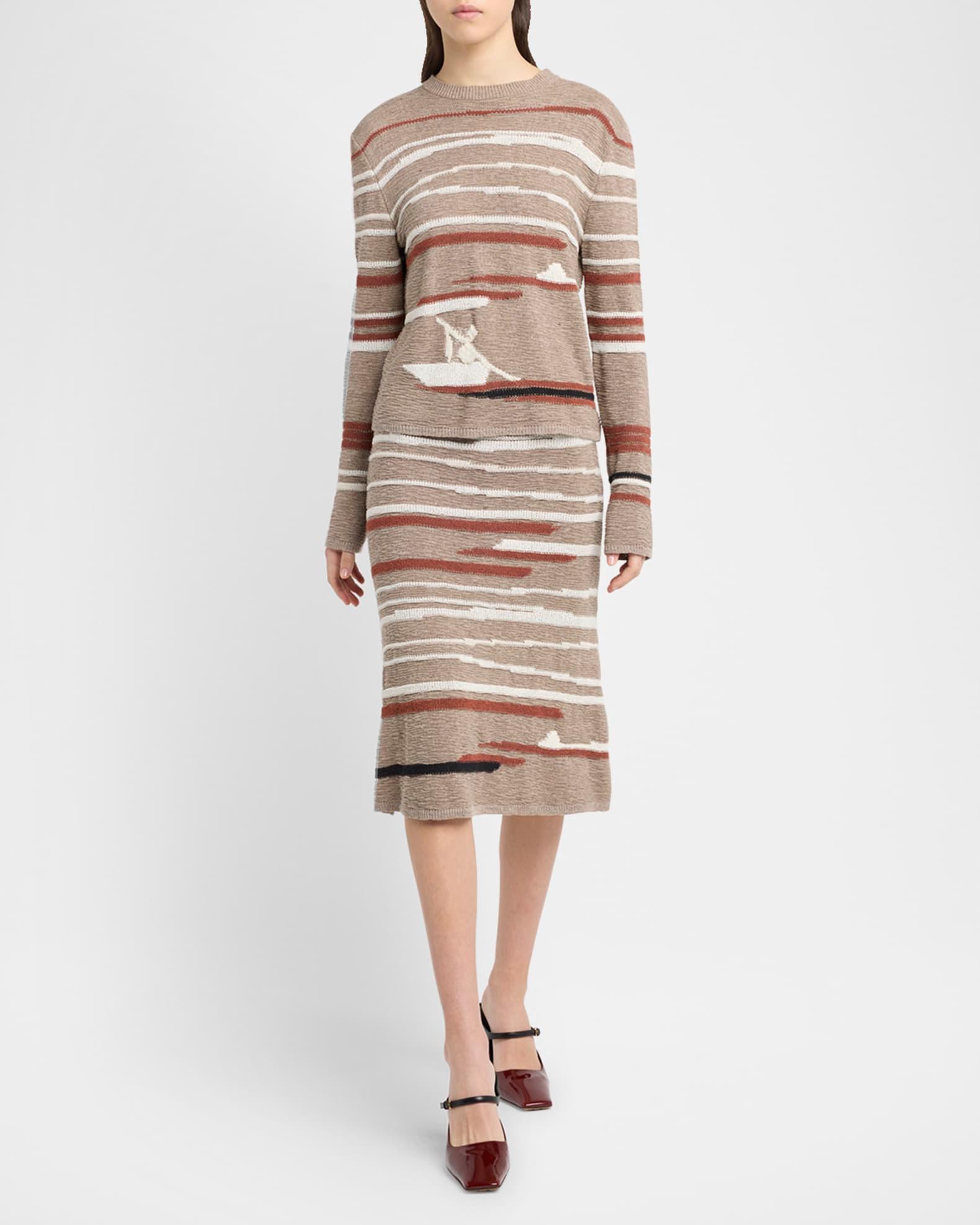 Graphic Intarsia Knit Sweater Product Image