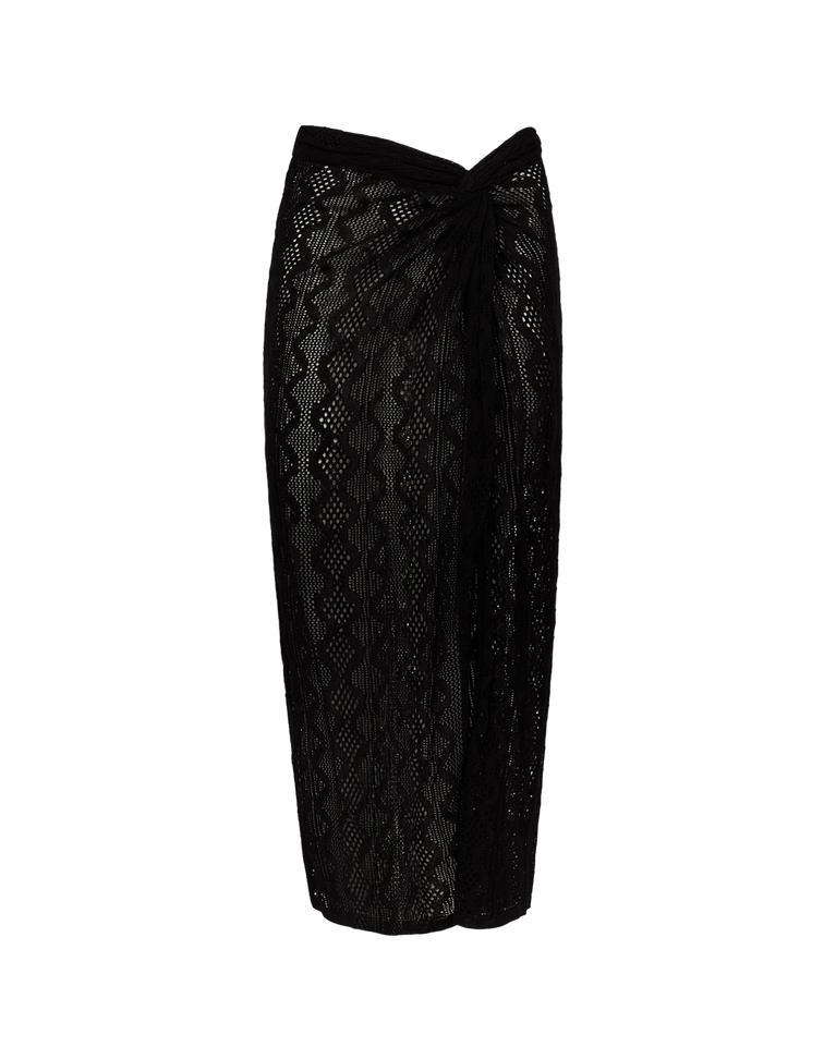 Knit Karen Midi Skirt - Black Product Image