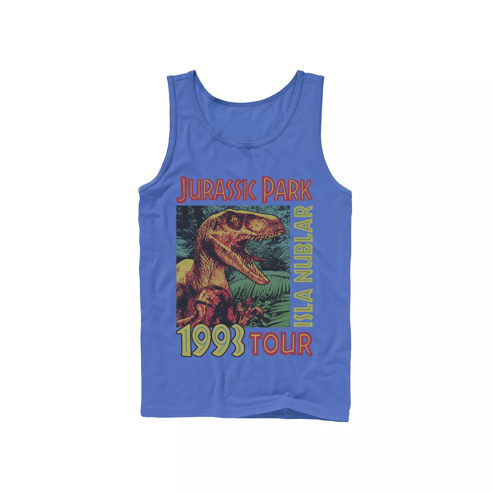 Men's Jurassic Park Isla Nublar 1993 Tour Poster Tank Top,  Product Image