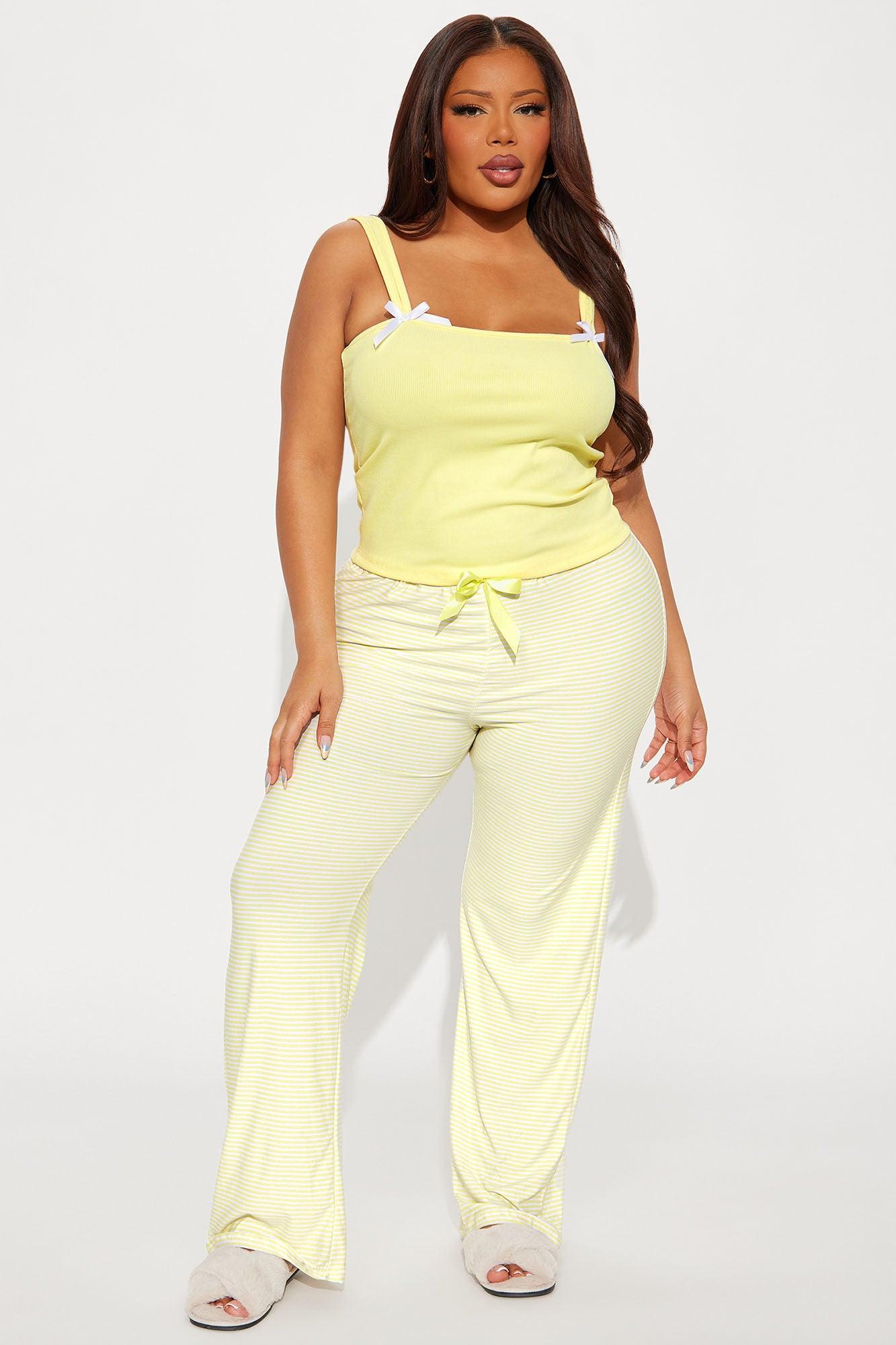 Dreamy Moment Bow PJ Pant Set - Yellow Female Product Image