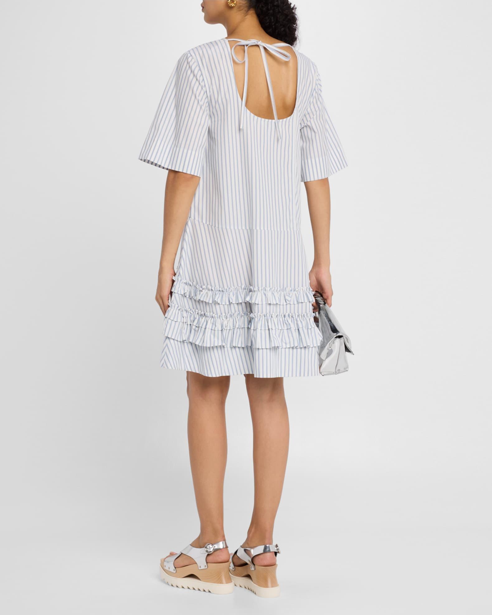 Pinstripe Cotton Mini Dress Product Image