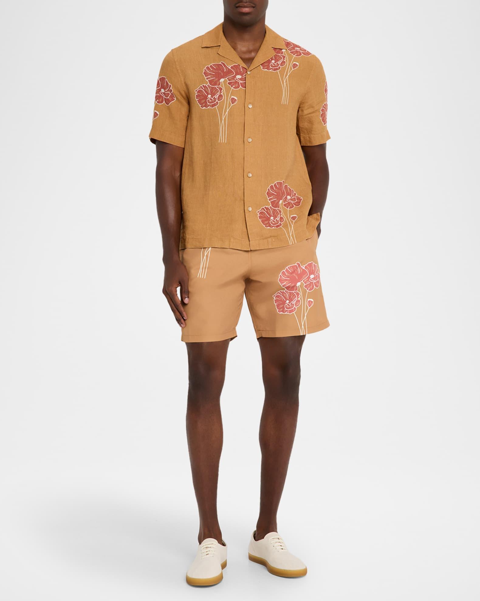 Men's Roberto Floral Linen Short-Sleeve Shirt Product Image