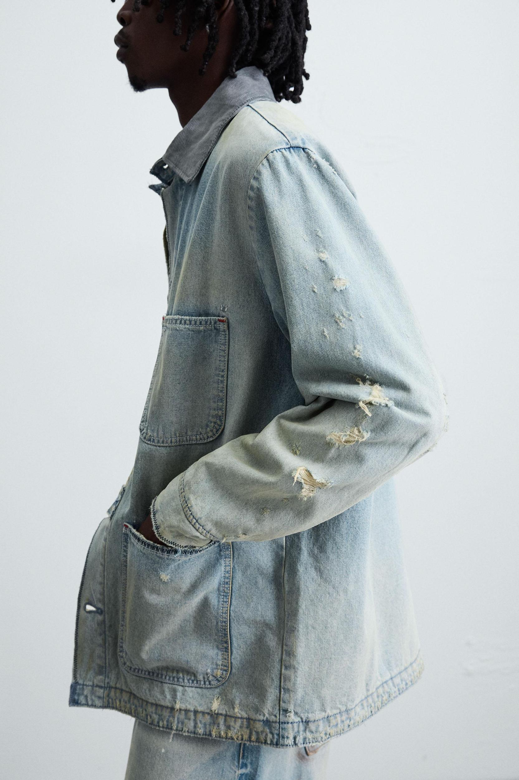 VINTAGE WASHED DENIM OVERSHIRT Product Image