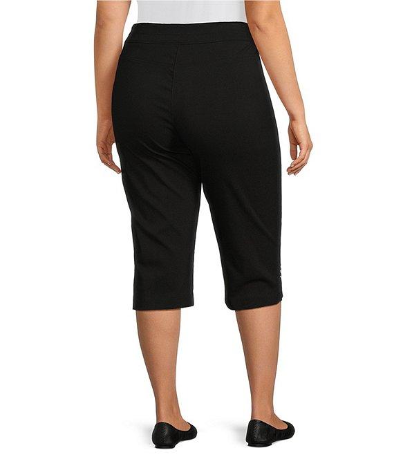 Allison Daley Plus Size Tech Stretch Pull-On Skimmer Capri Pants Product Image