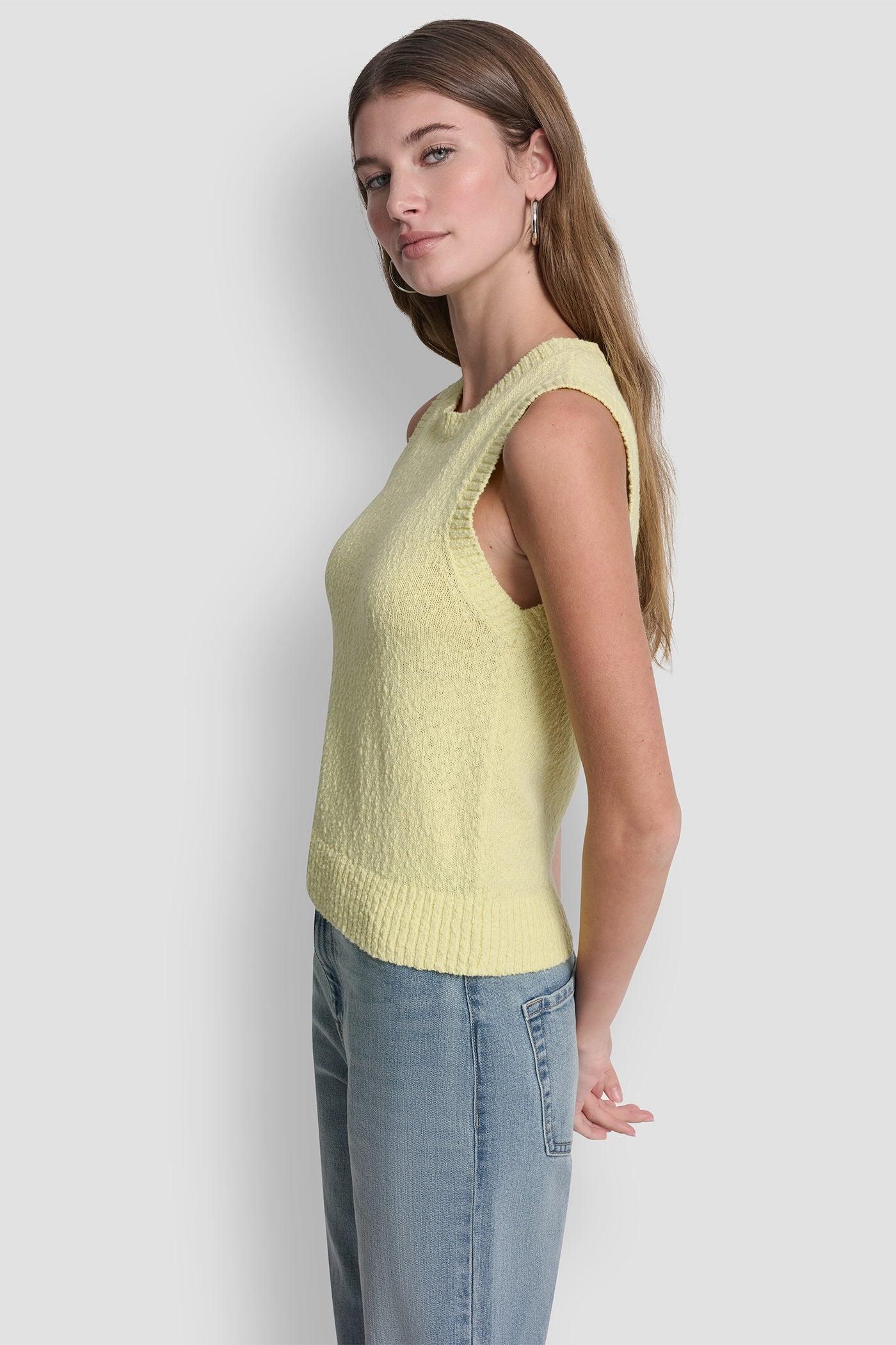CREW NECK SLEEVELESS SWEATER Product Image