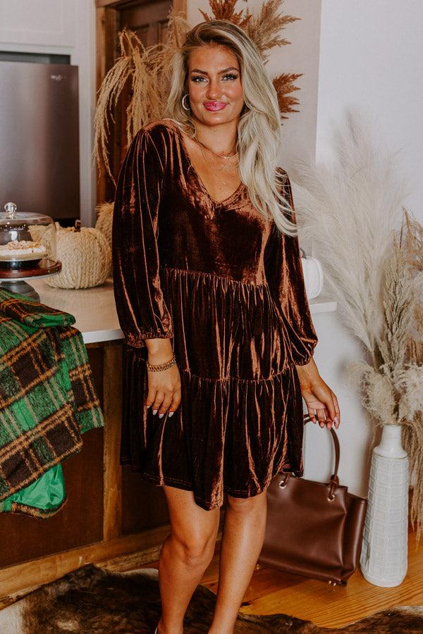 Cider Tasting Velvet Mini Dress Product Image