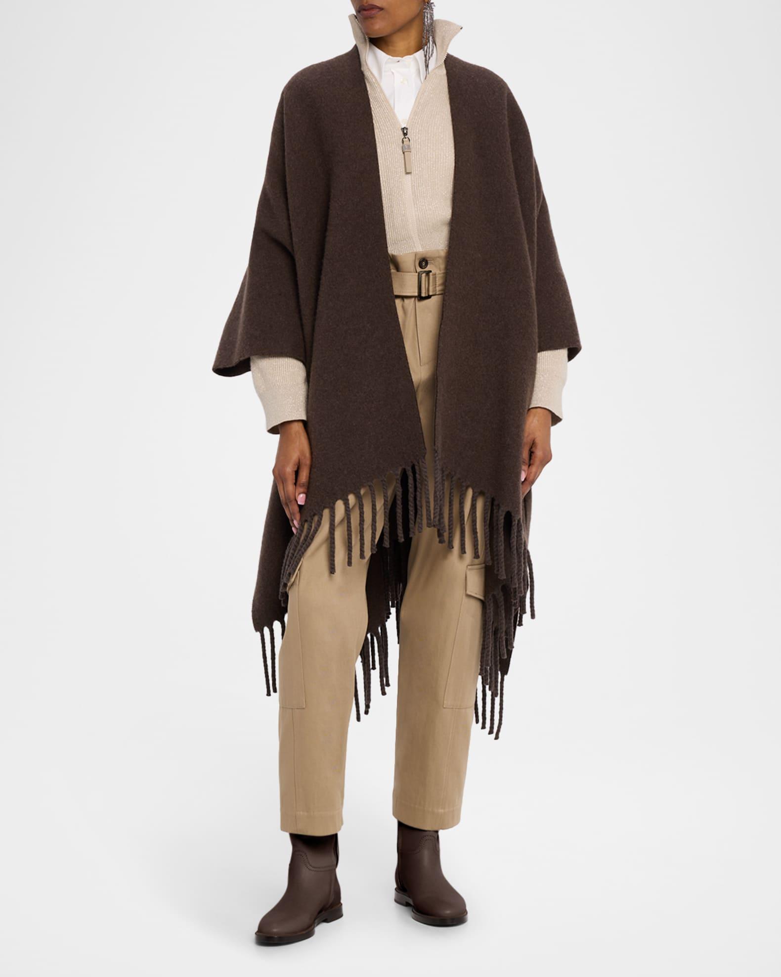 Reversible Cashmere Poncho Product Image