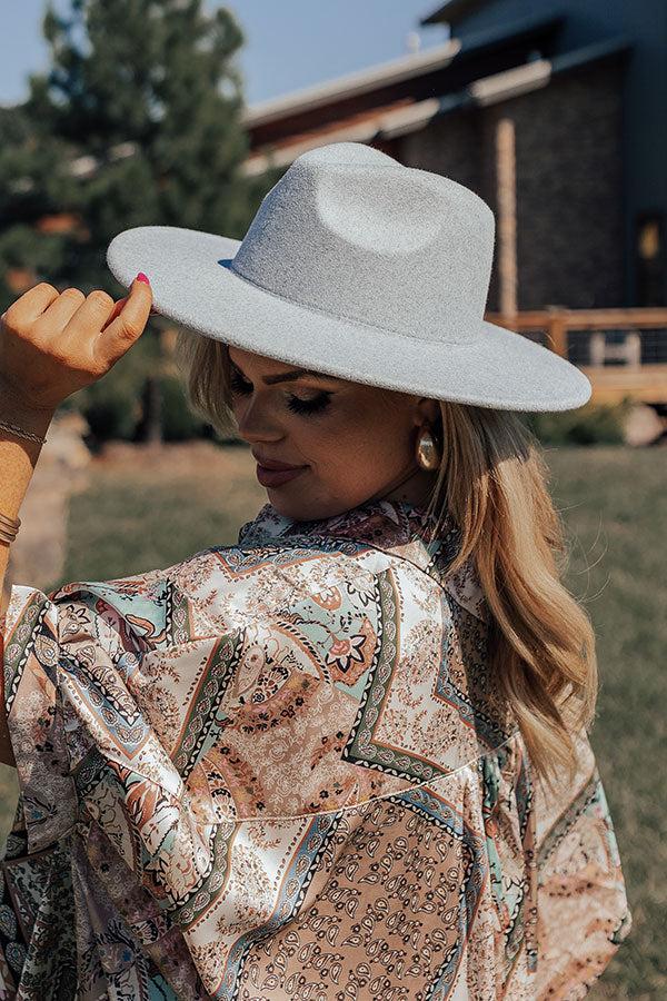 Secret Messages Felt Fedora In Airy Blue Product Image