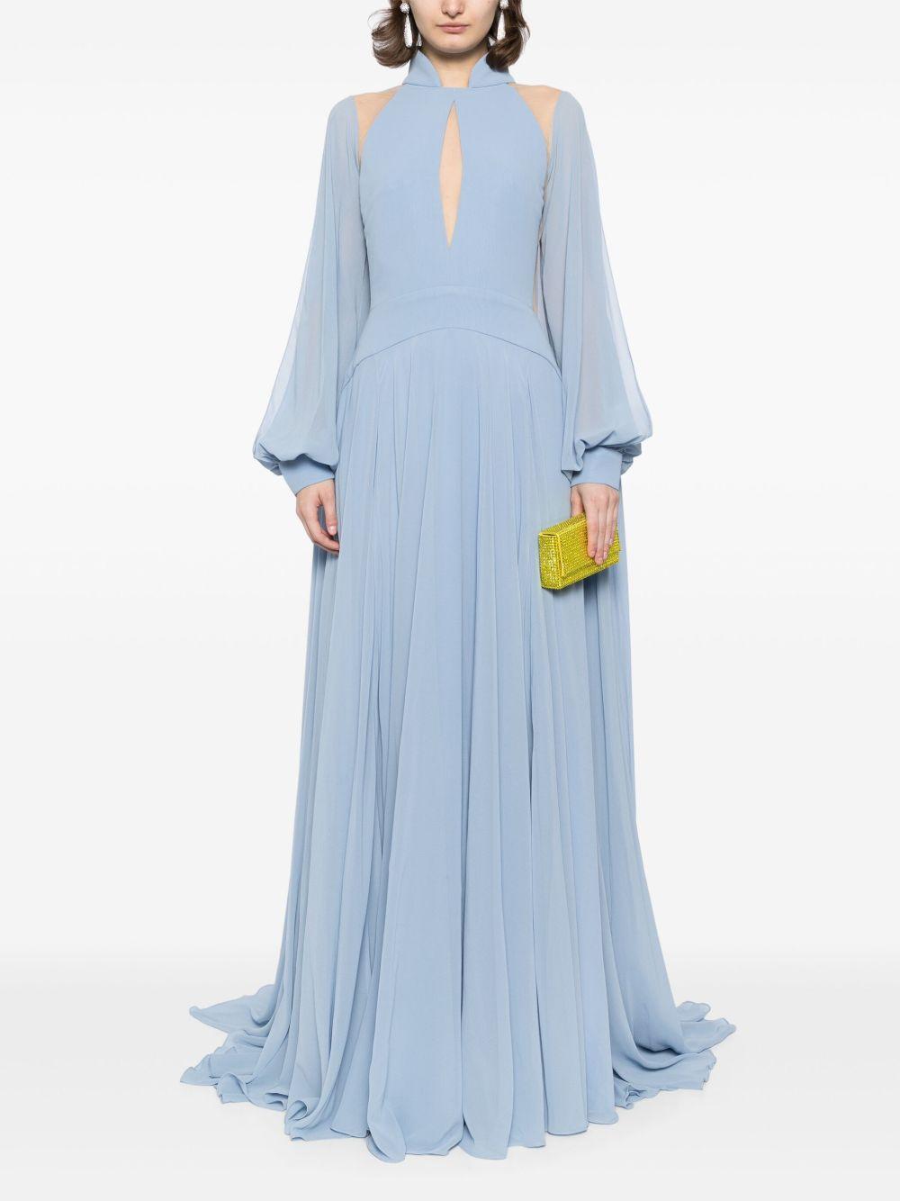 crepe georgette long dress Product Image