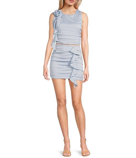 GB Cinched Coordinating Ruffle Skirt Product Image