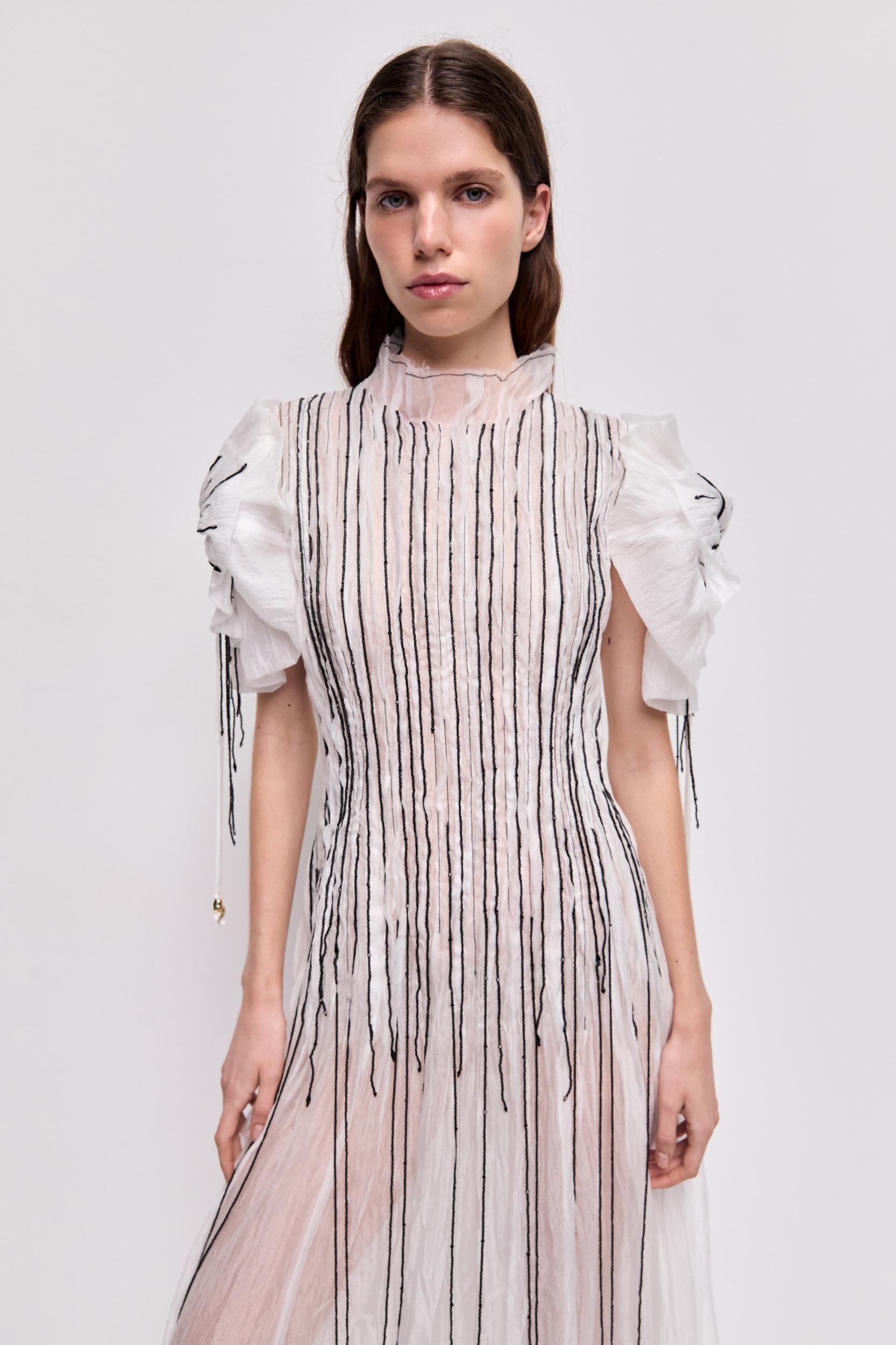 Clara Midi Dress-IVORY / 4 Product Image