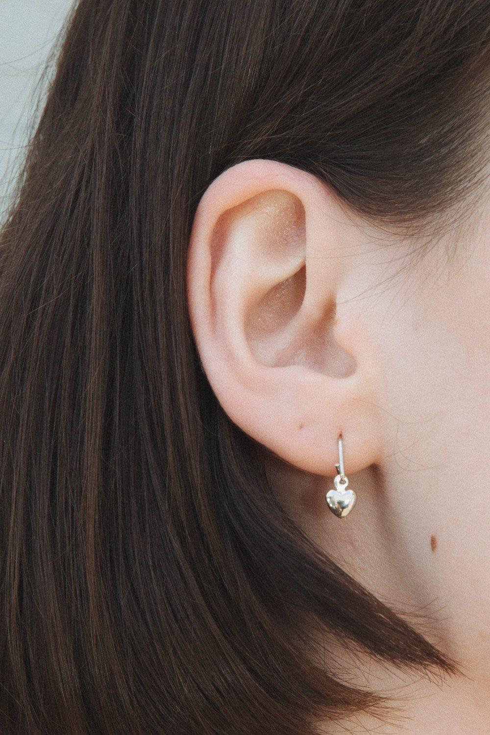 Heart Charm Earrings Product Image