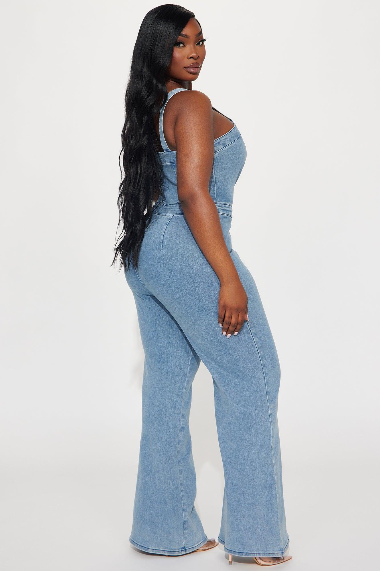 Atlanta Denim Jumpsuit - Light Wash Product Image