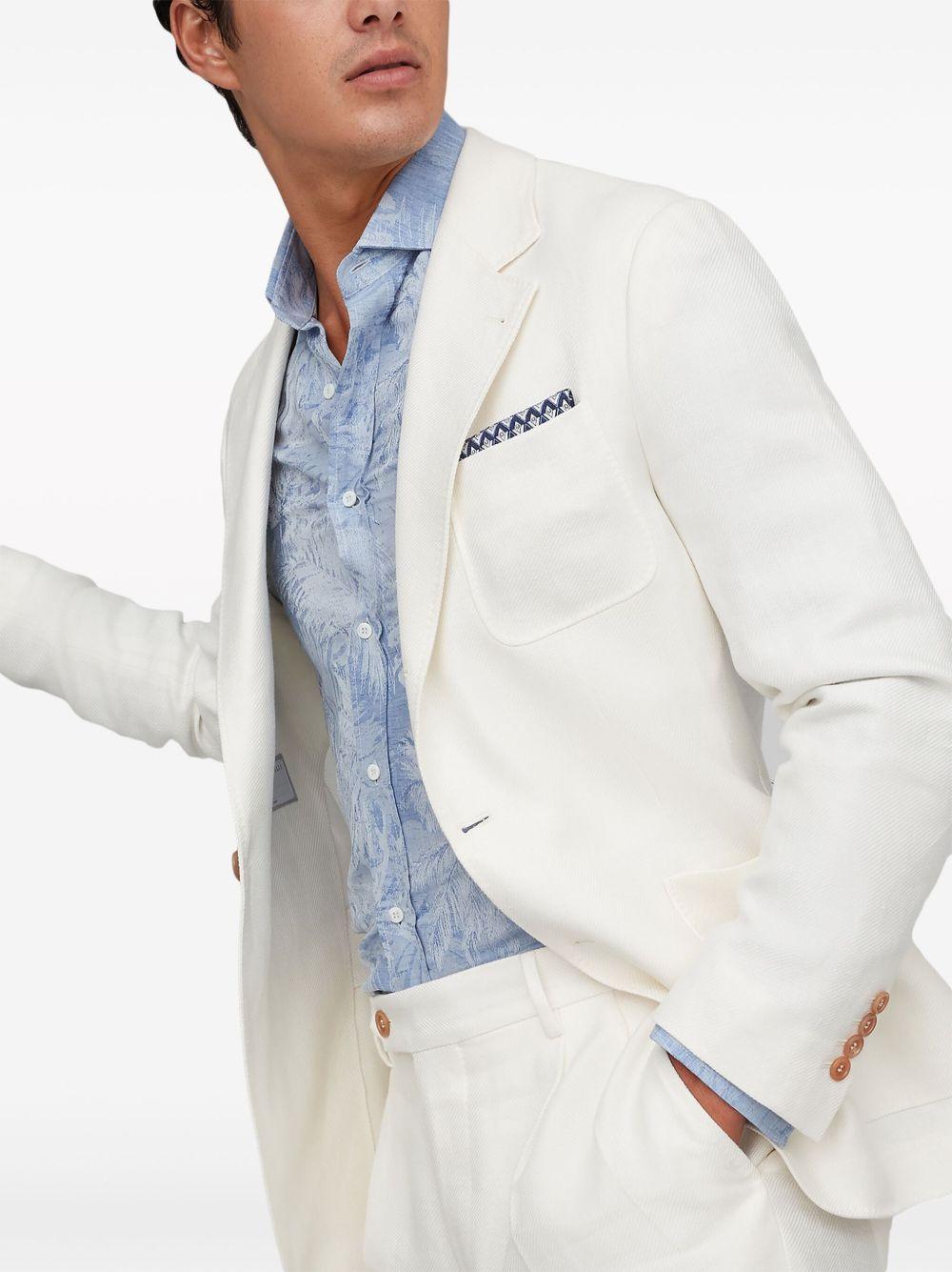 single-breasted linen blazer Product Image