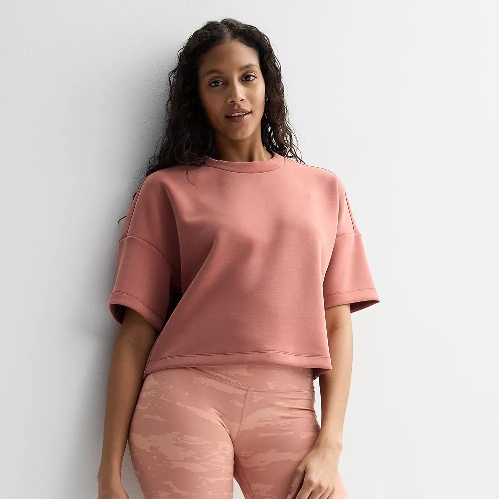 Women's FLX Solace Boxy Tee, Size: XXL, Dried Pink Product Image