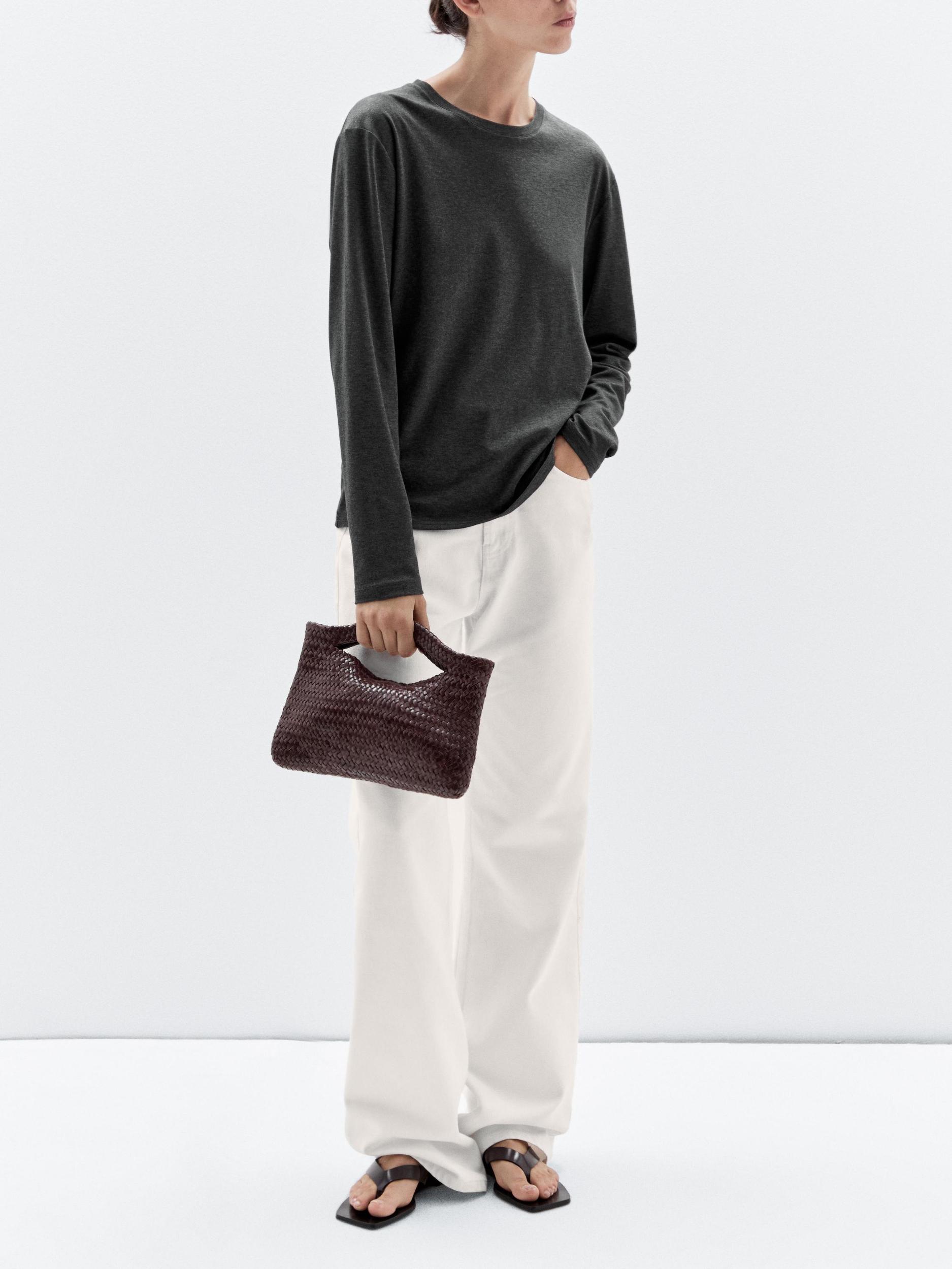 Woven nappa leather mini bag Product Image