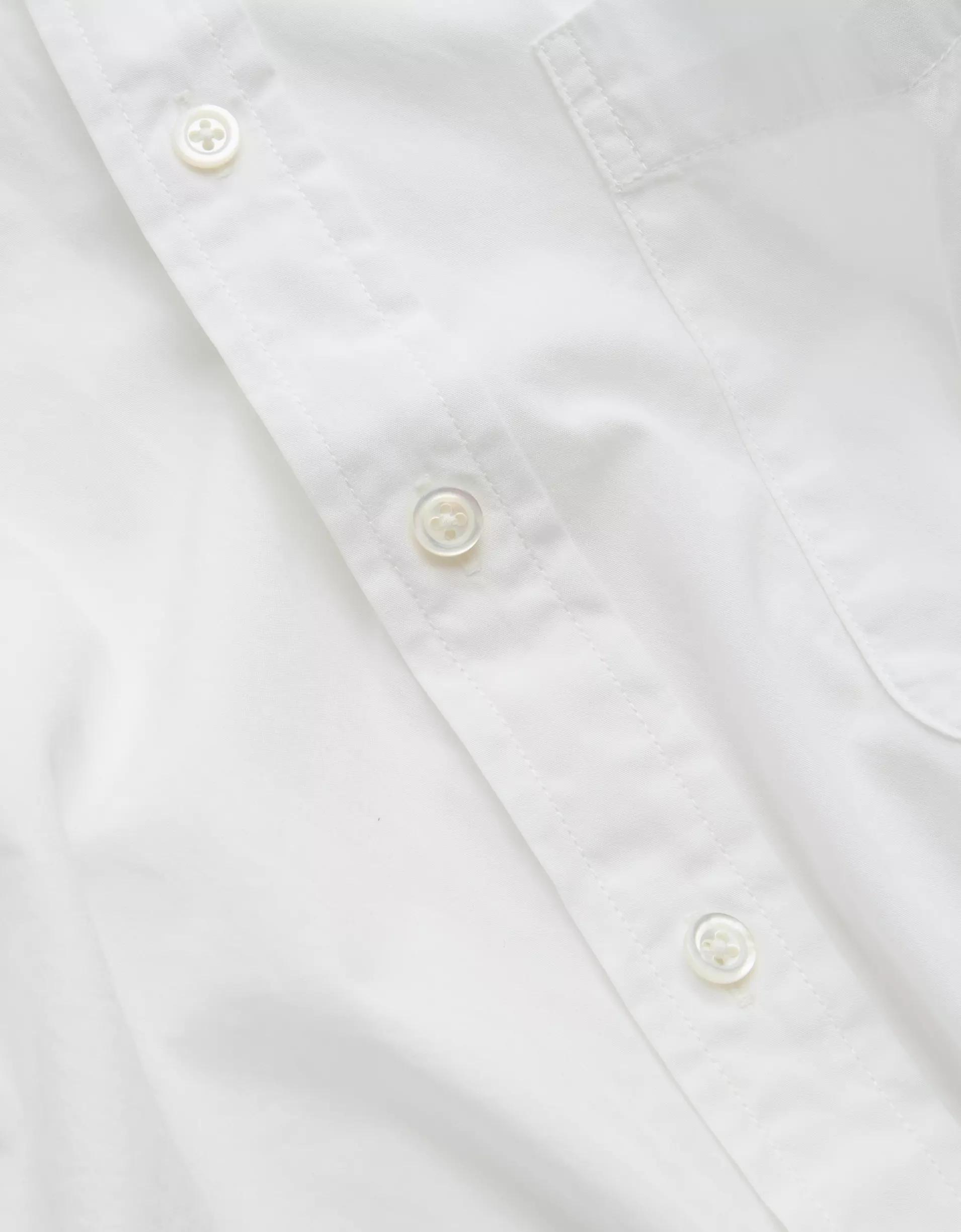AE77 Premium Poplin Long-Sleeve Button-Up Bubble Shirt Product Image
