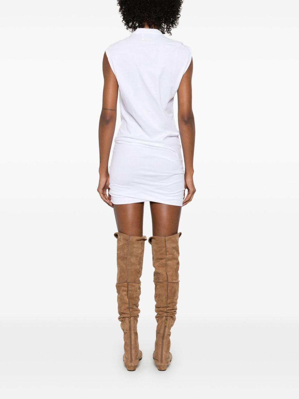 ISABEL MARANT Cap Sleeves Knot-detail Cotton Top In White Product Image