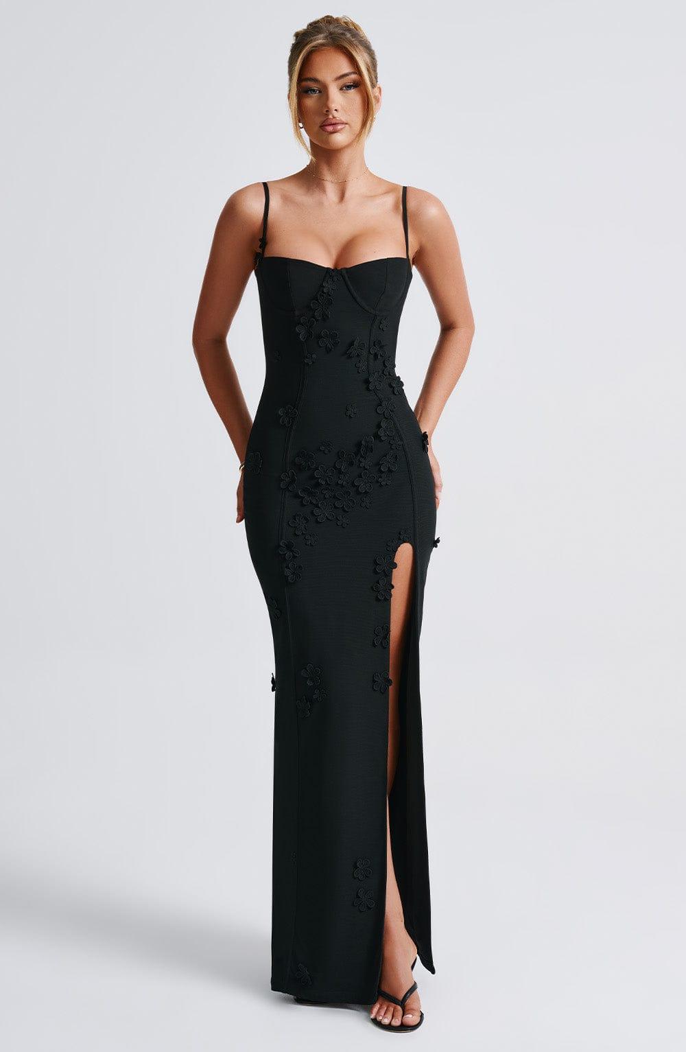 Dalary Maxi Dress - Black Lined Product Image