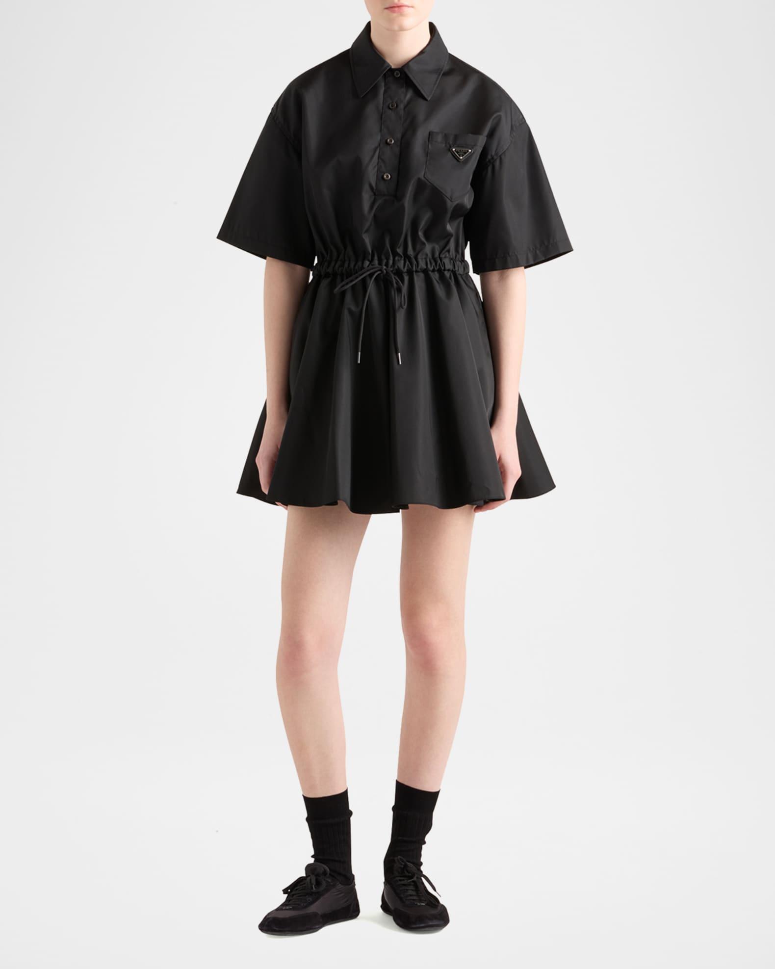 Re-Nylon Drawstring Fit-Flare Mini Dress Product Image