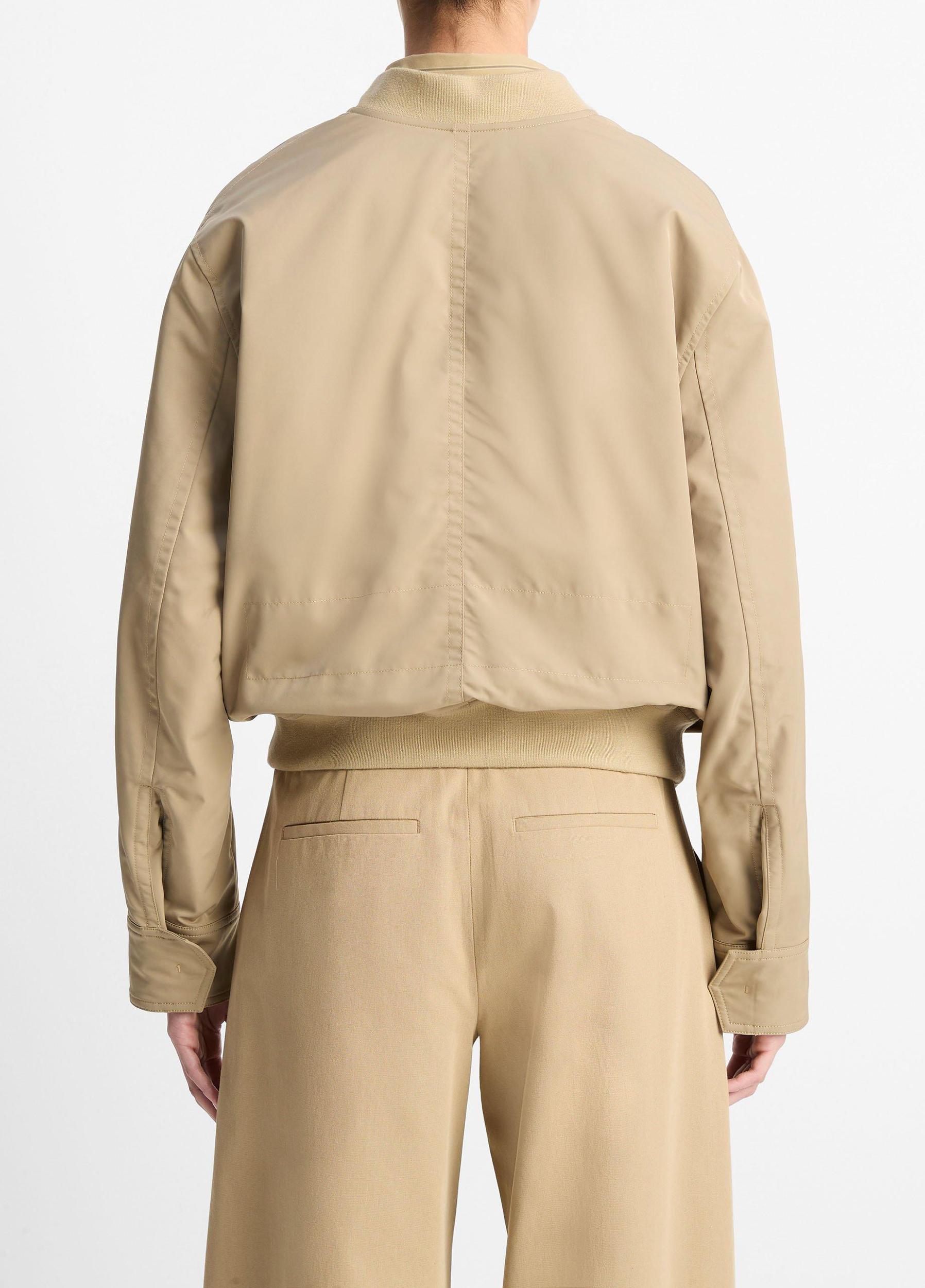 Relaxed Tech-Fabric Bomber Jacket Product Image