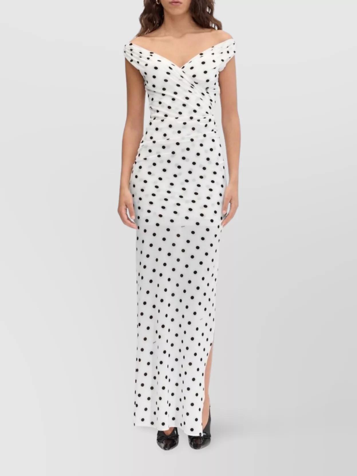 JACQUEMUS Women Rita Pois Long Dress In White Product Image