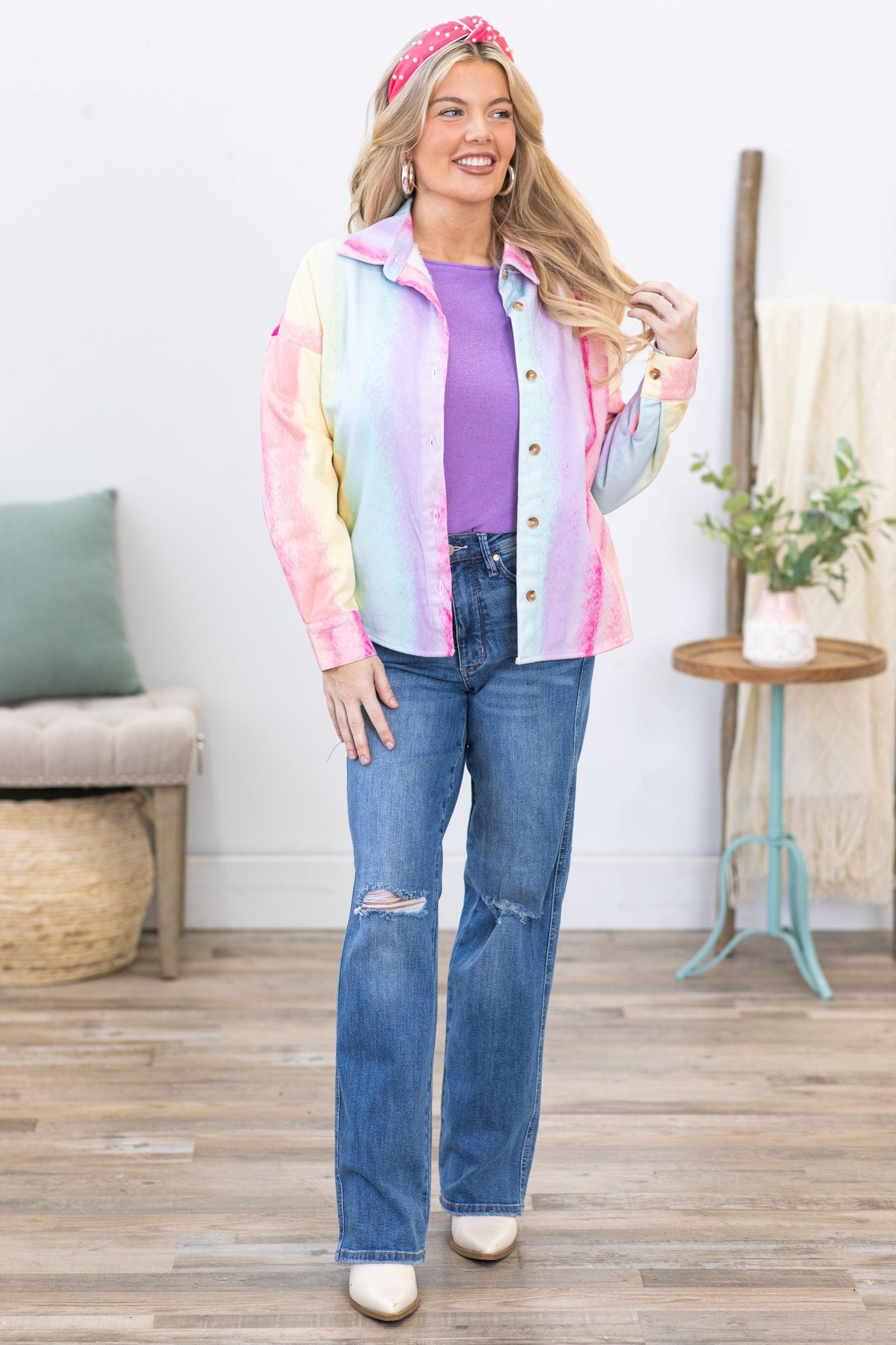 Lavender Multicolor Ombre Jacket Product Image