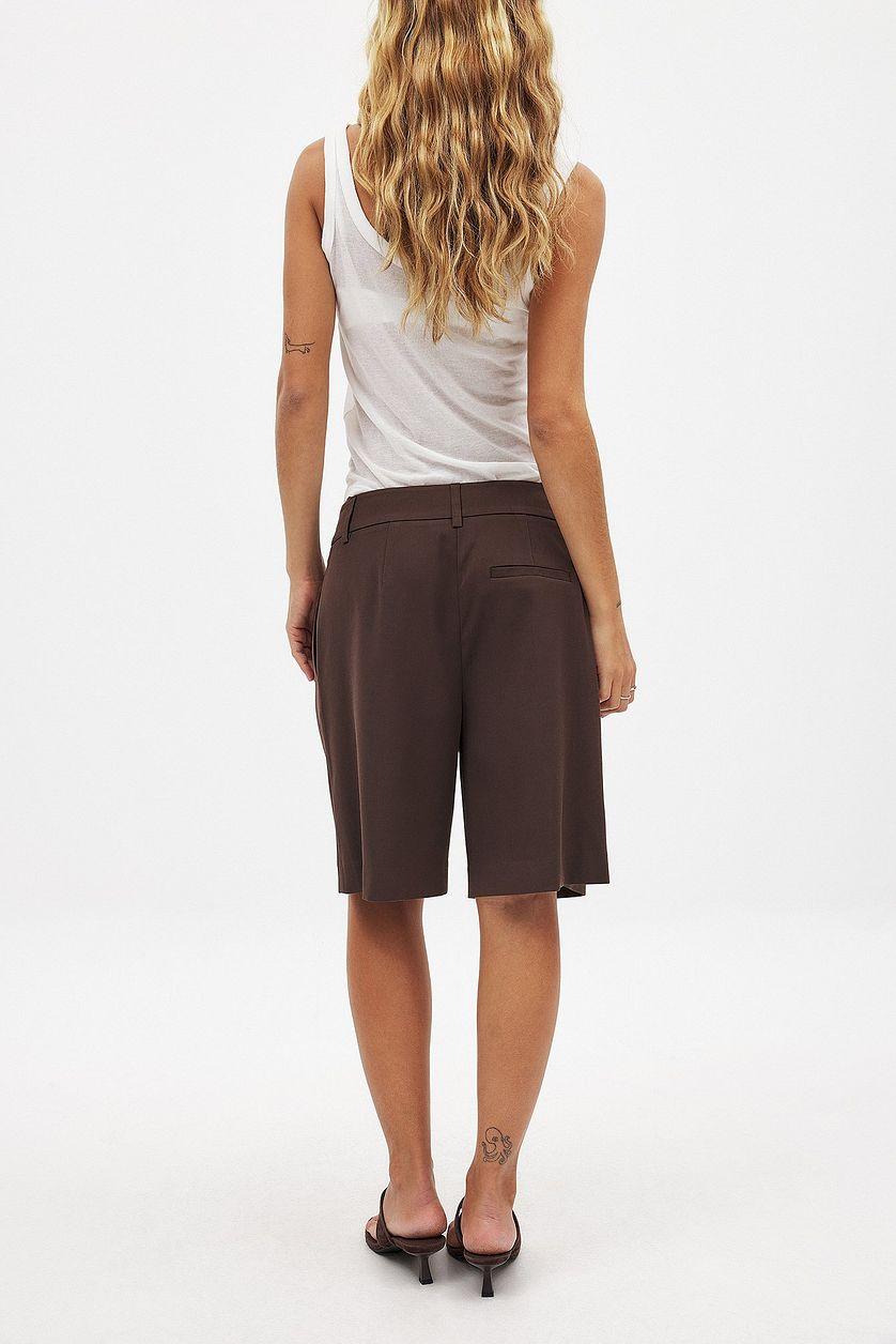 Wide Leg Mid Waist Shorts Product Image