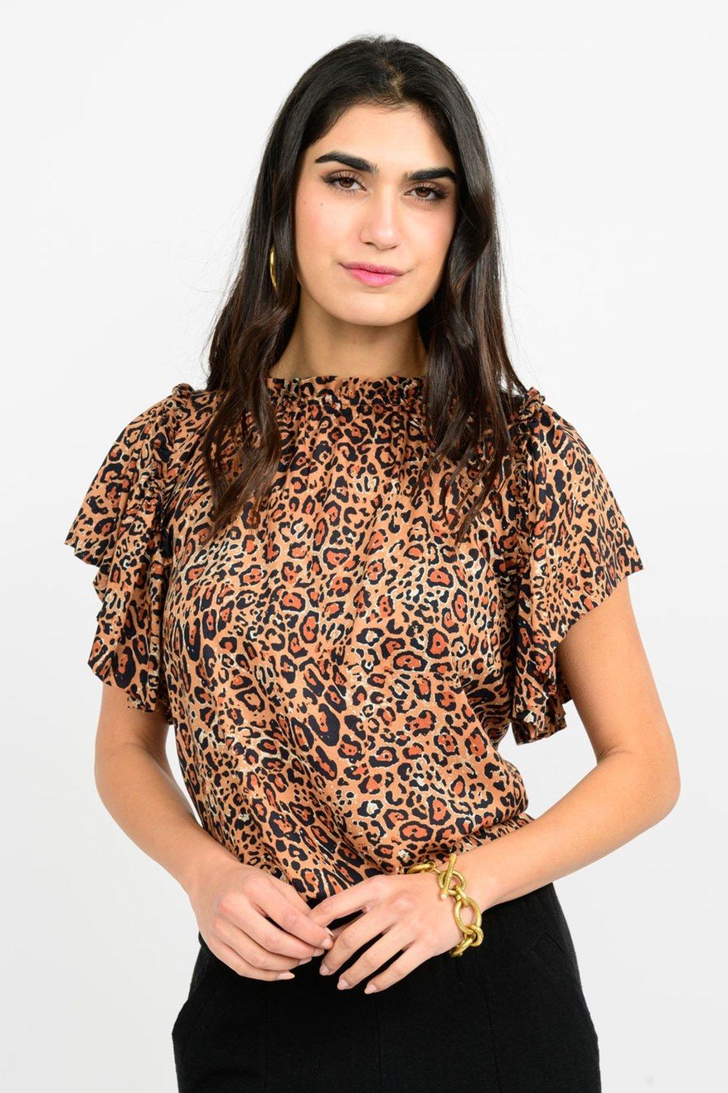 Leopard Flounce Top Product Image